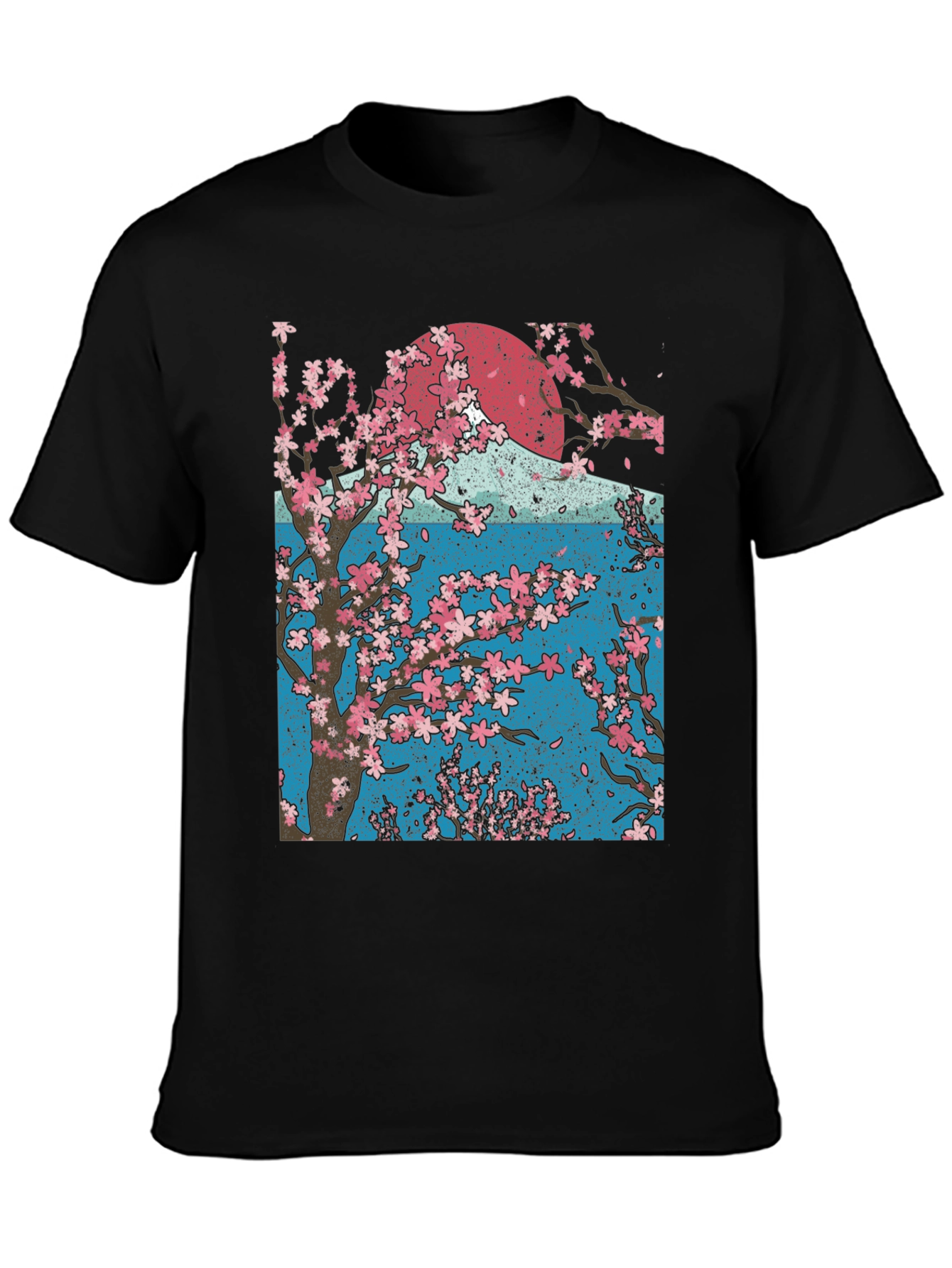 Cherry Blossom Tree Graphic Tee - Black