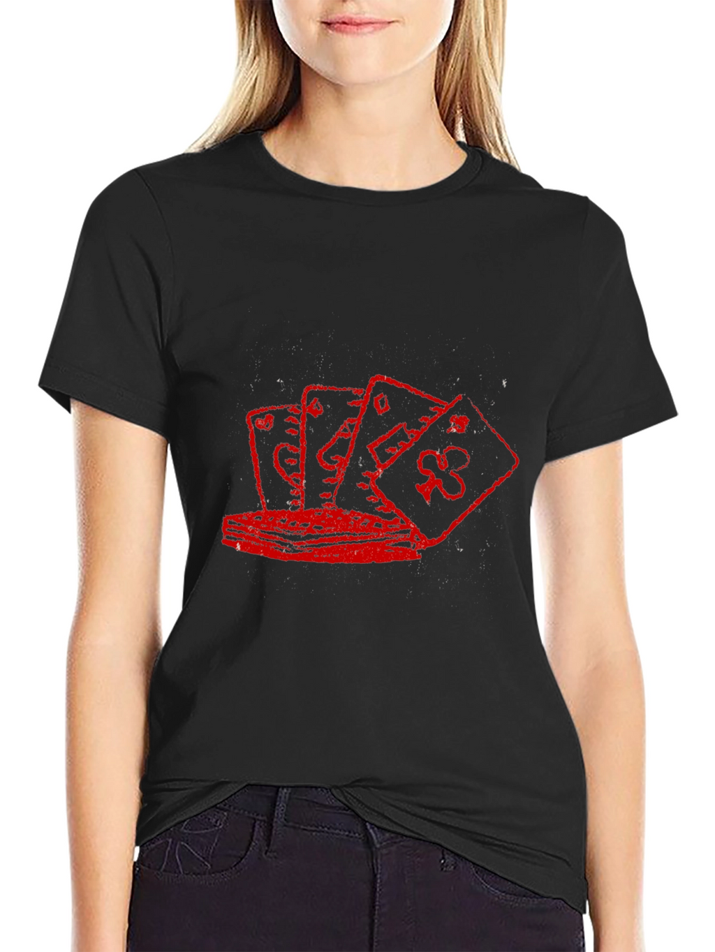 Playing Card Graphic Tee - Black