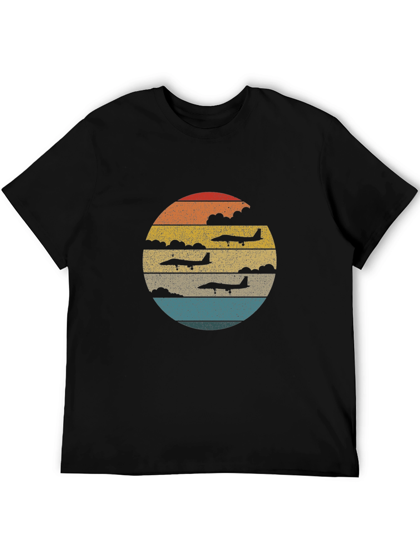 Retro Airplane Sunset T-Shirt | Aviation Tee
