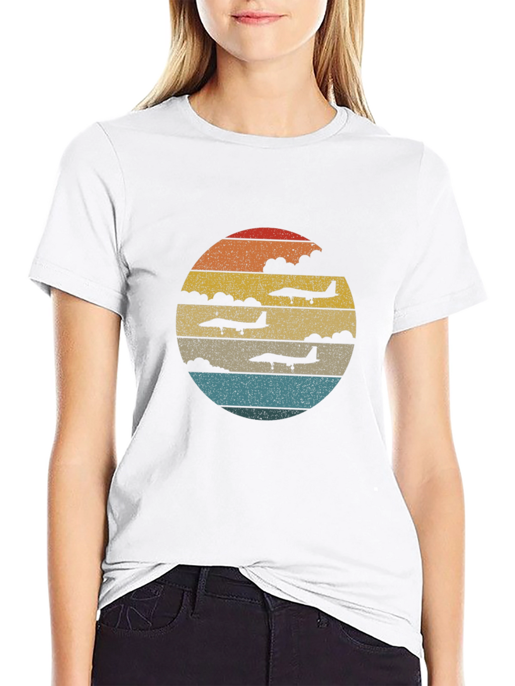 Retro Airplane Sunset T-Shirt | Aviation Tee