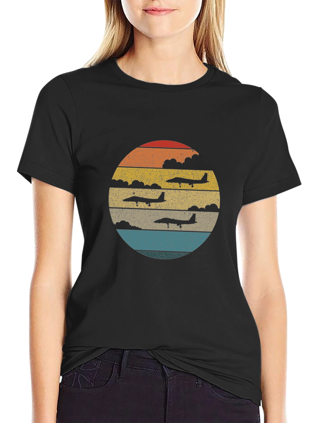 Retro Airplane Sunset T-Shirt | Aviation Tee