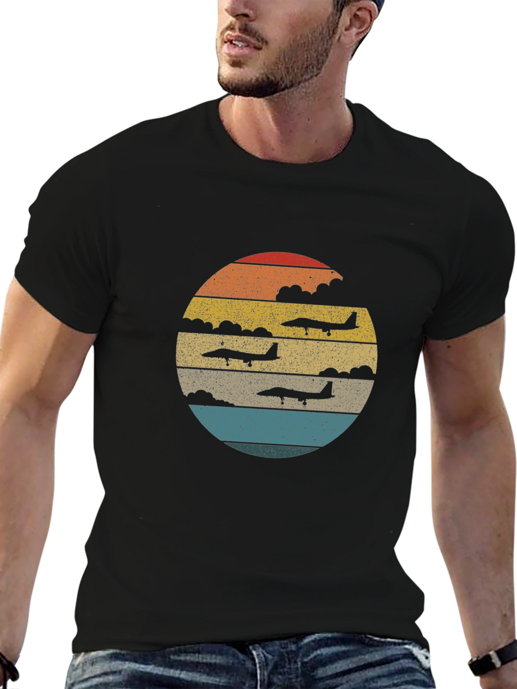 Retro Airplane Sunset T-Shirt | Aviation Tee