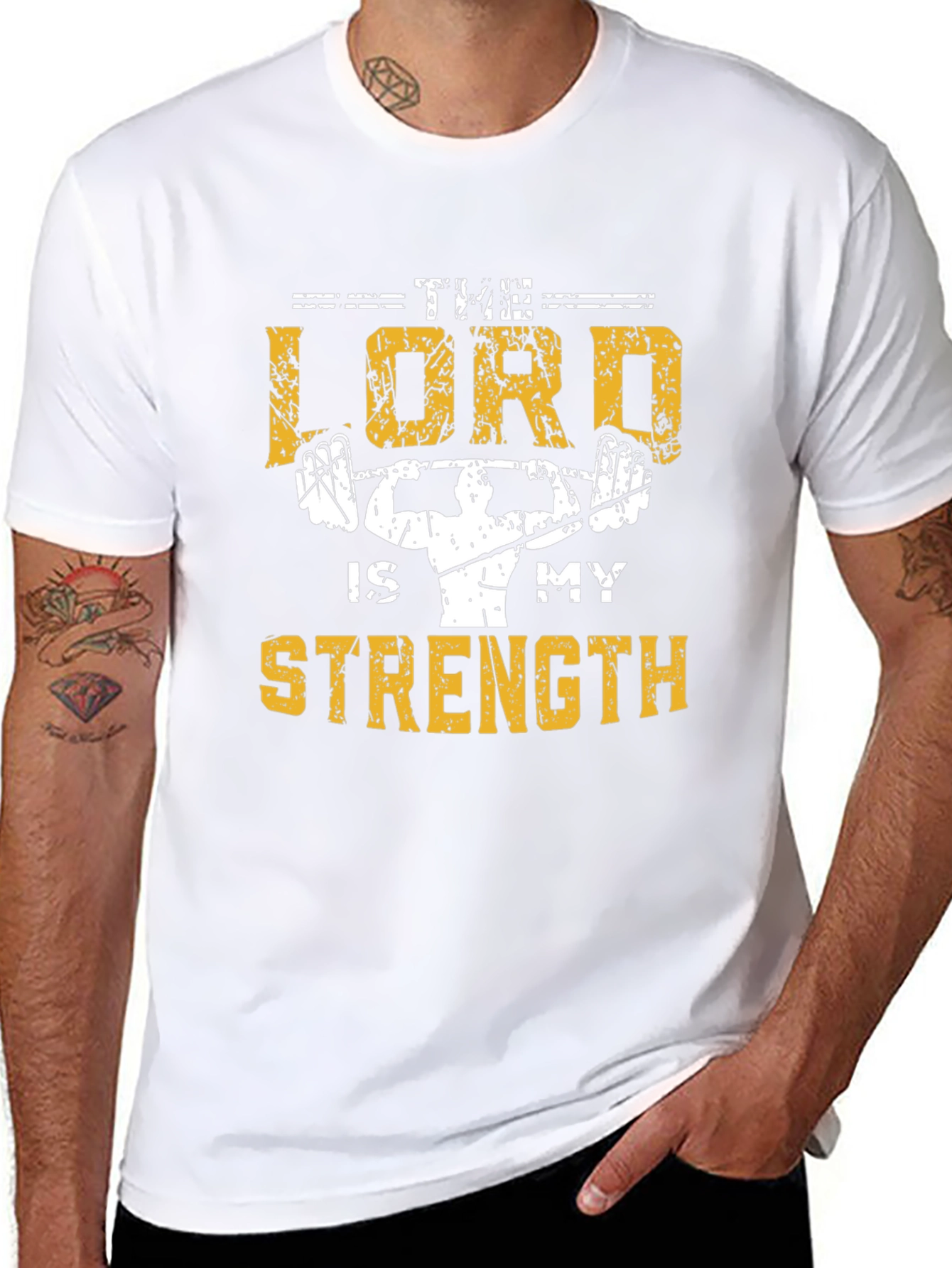 The Lord Is My Strength Christian Gym T-Shirt