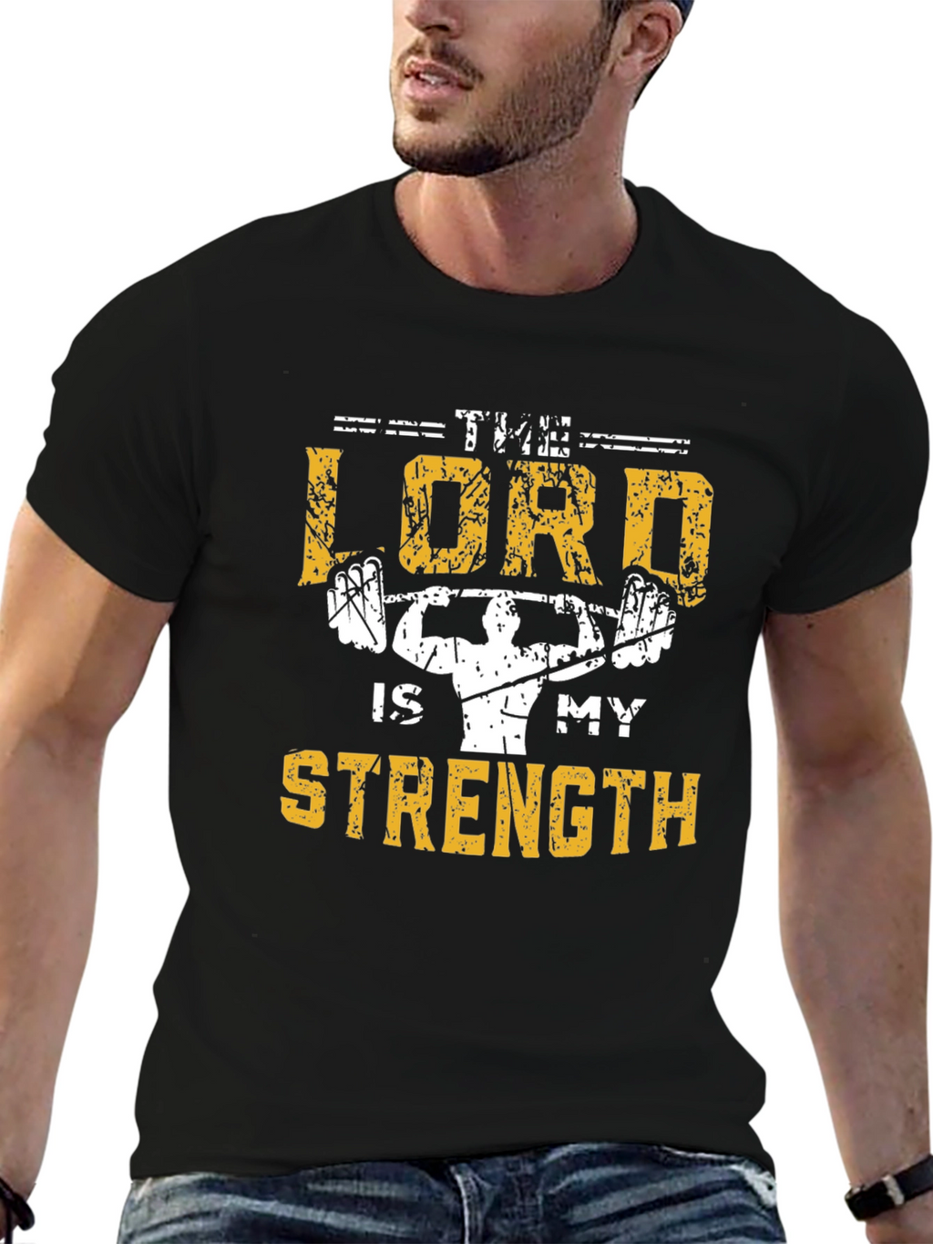 The Lord Is My Strength Christian Gym T-Shirt
