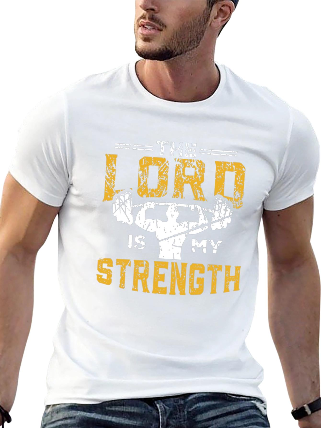 The Lord Is My Strength Christian Gym T-Shirt