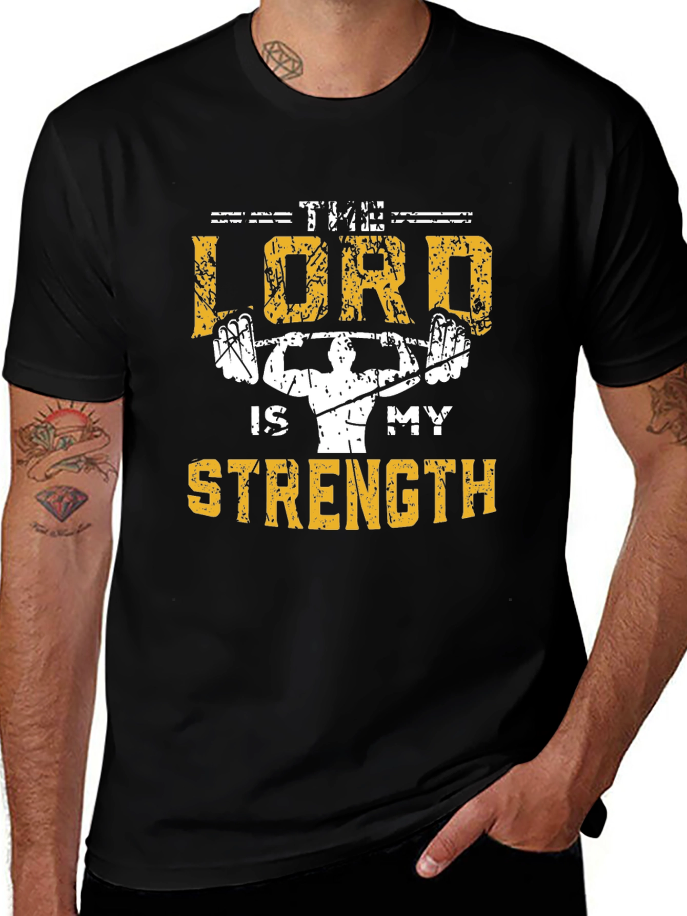 The Lord Is My Strength Christian Gym T-Shirt