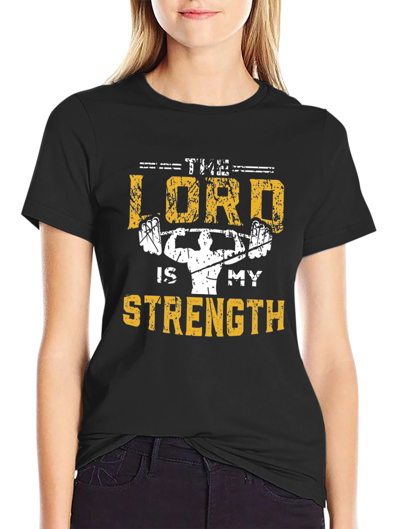 The Lord Is My Strength Christian Gym T-Shirt