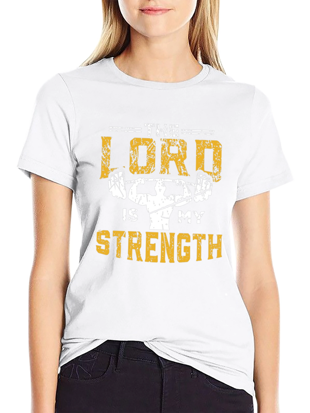 The Lord Is My Strength Christian Gym T-Shirt