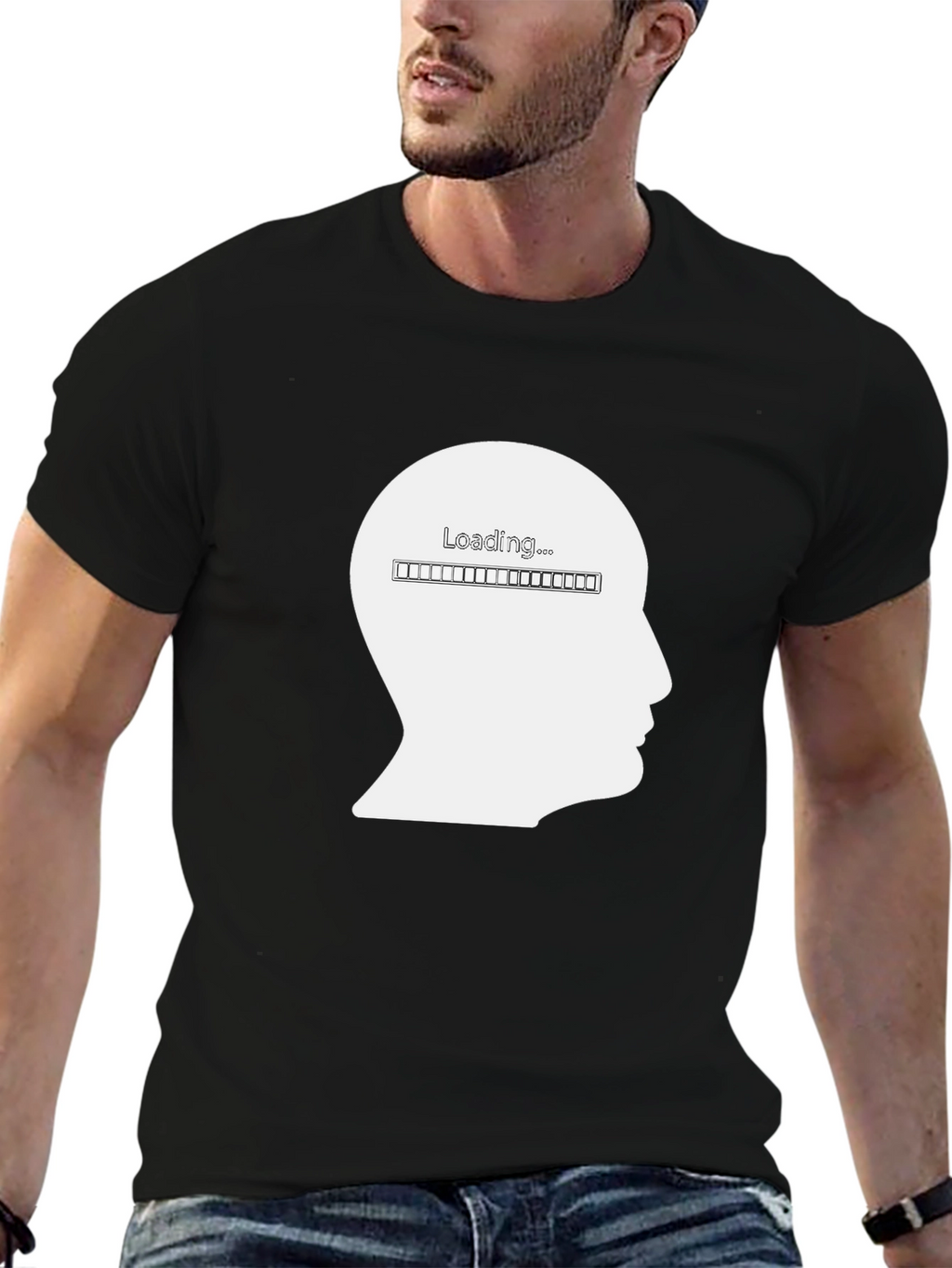 Loading Brain T-Shirt - Unisex Black Tee