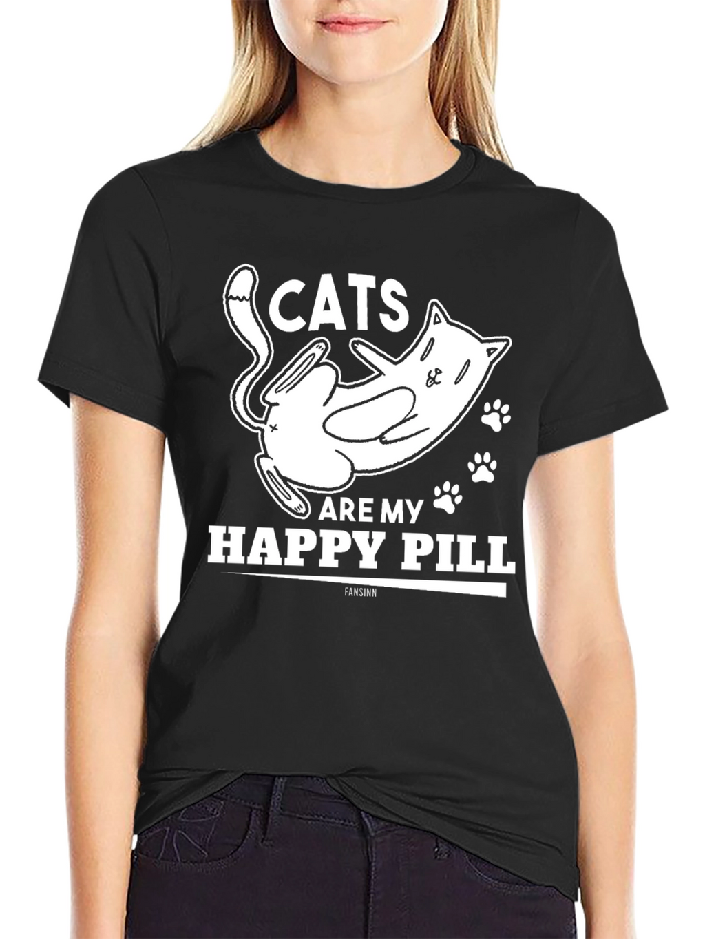 Cats Are My Happy Pill Graphic Tee
