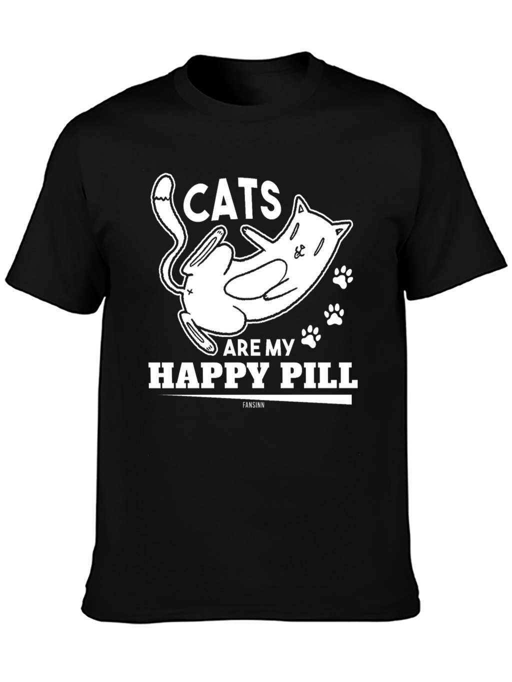 Cats Are My Happy Pill Graphic Tee