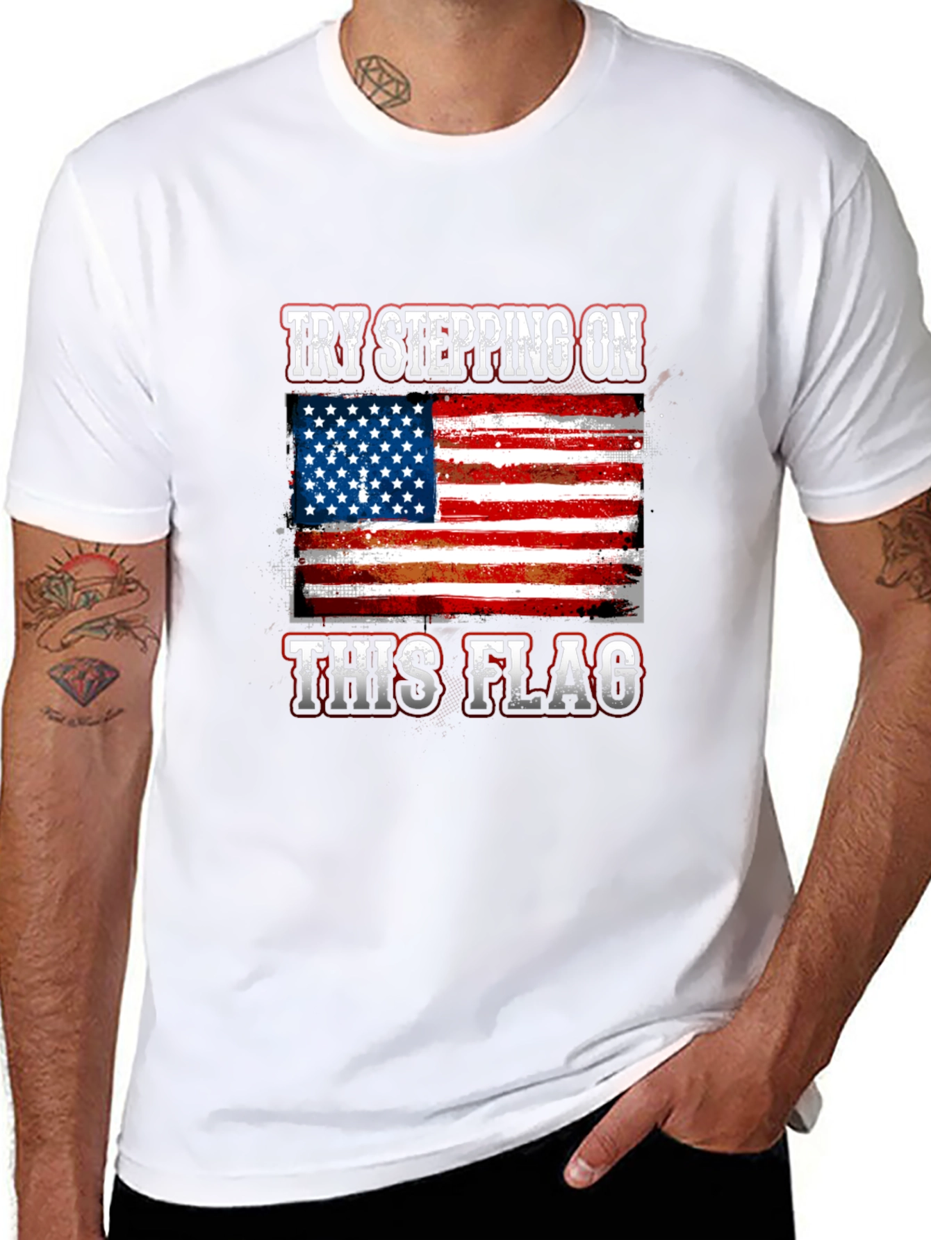 Patriotic Try Stepping On This Flag T-Shirt