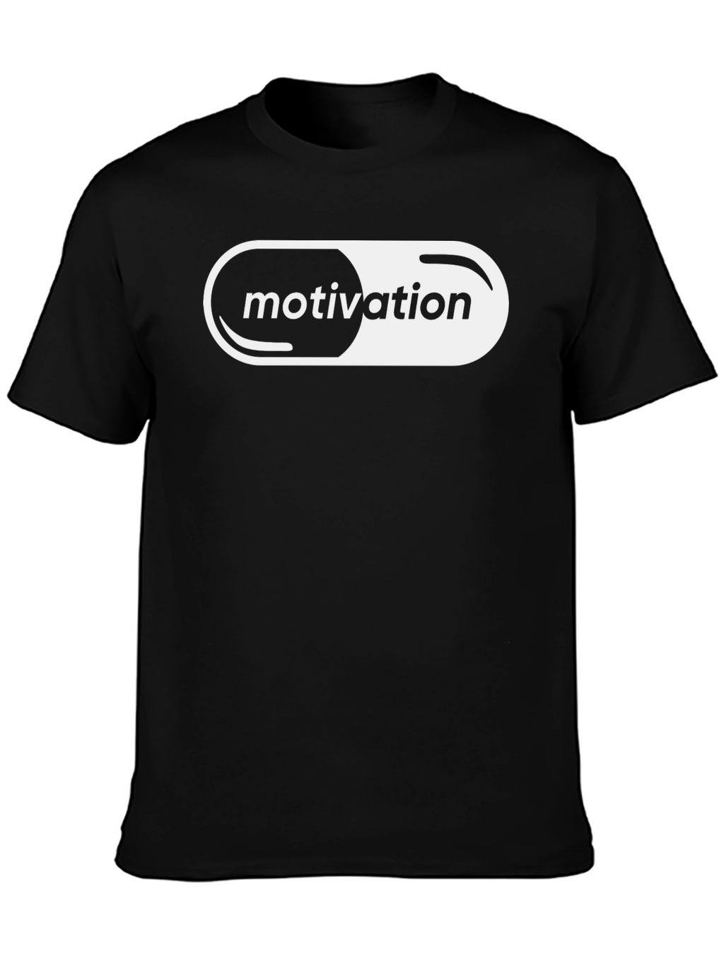 Motivation Pill Graphic Tee - Black Cotton T-Shirt
