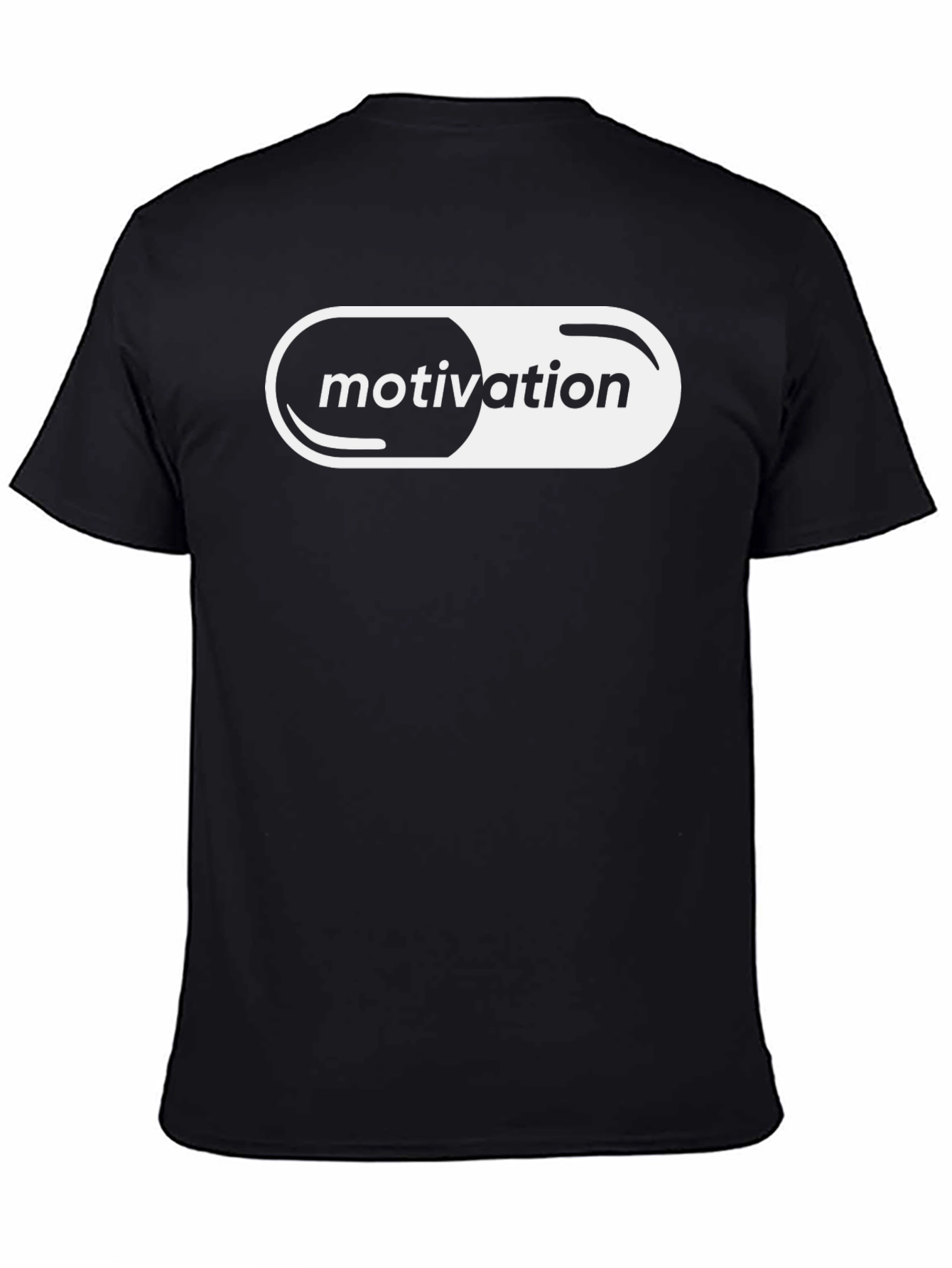 Motivation Pill Graphic Tee - Black Cotton T-Shirt