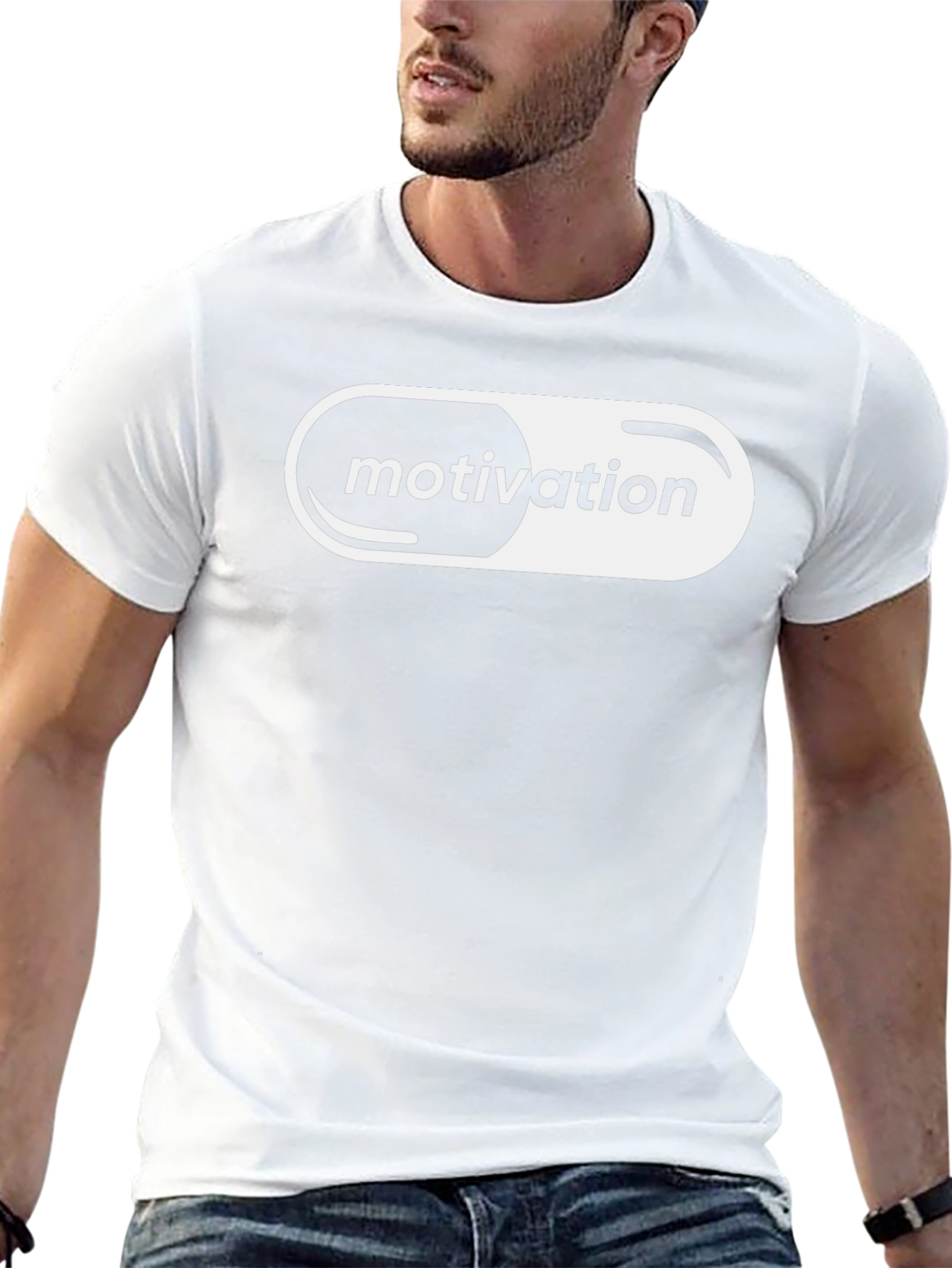 Motivation Pill Graphic Tee - Black Cotton T-Shirt
