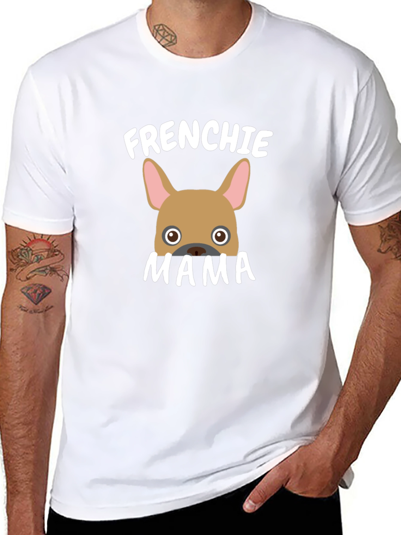 Frenchie Mama Black T-Shirt