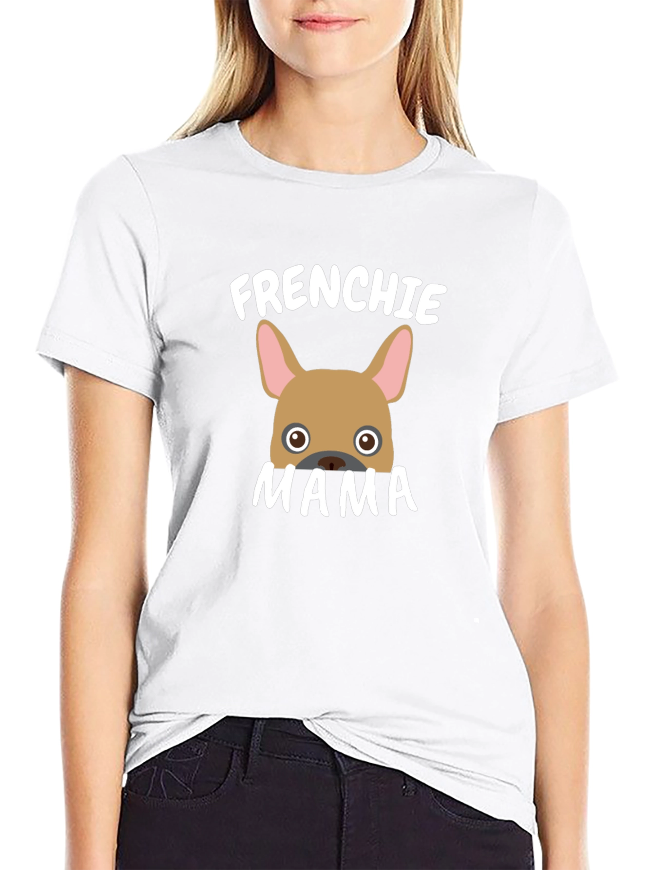 Frenchie Mama Black T-Shirt