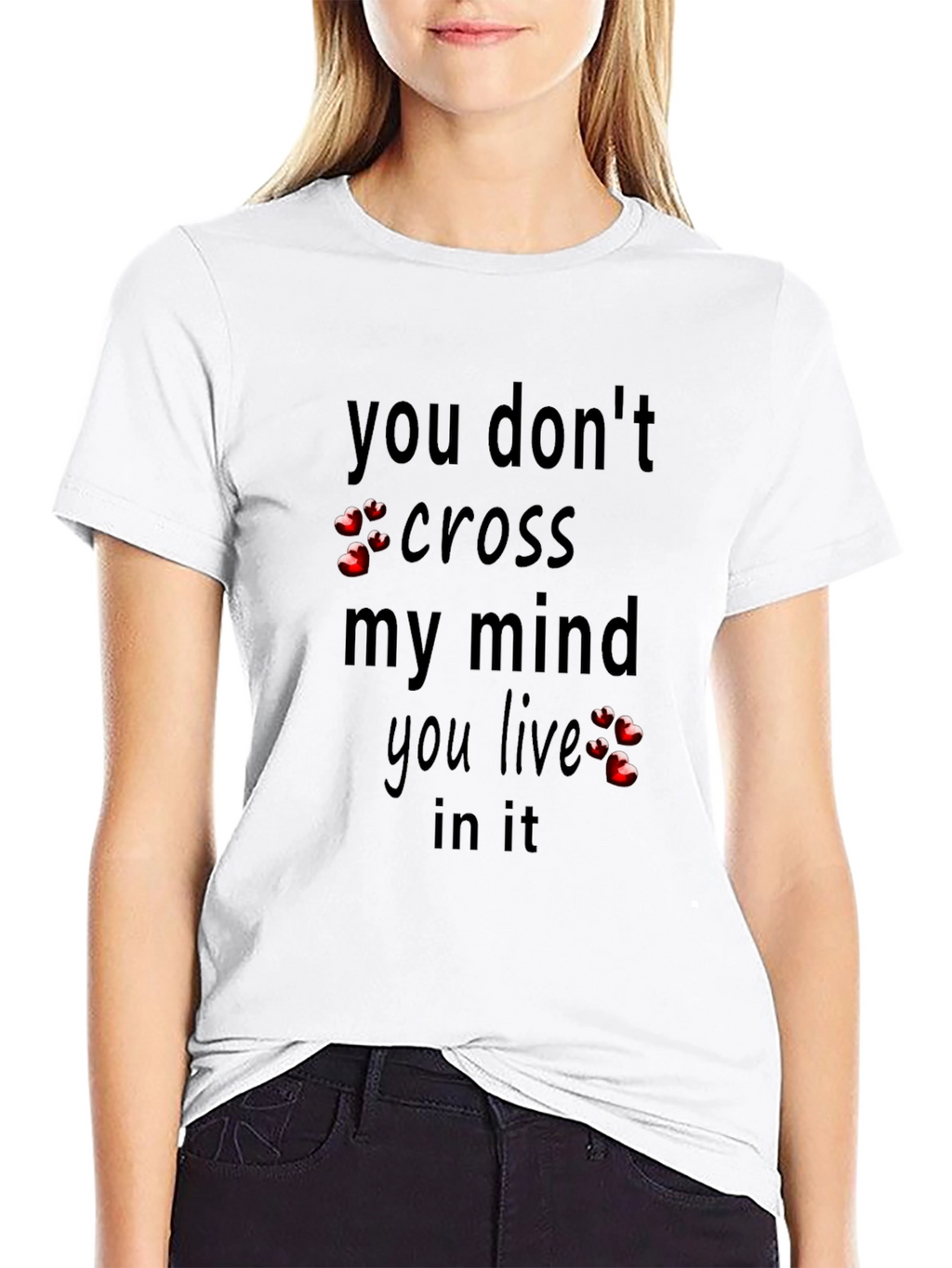 You Live in My Mind Black T-Shirt