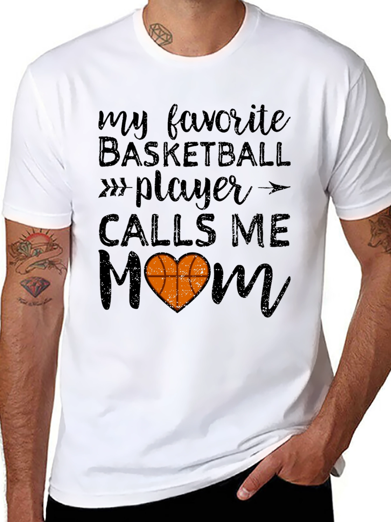 Basketball Mom T-Shirt - My Favorite Player Calls Me Mom