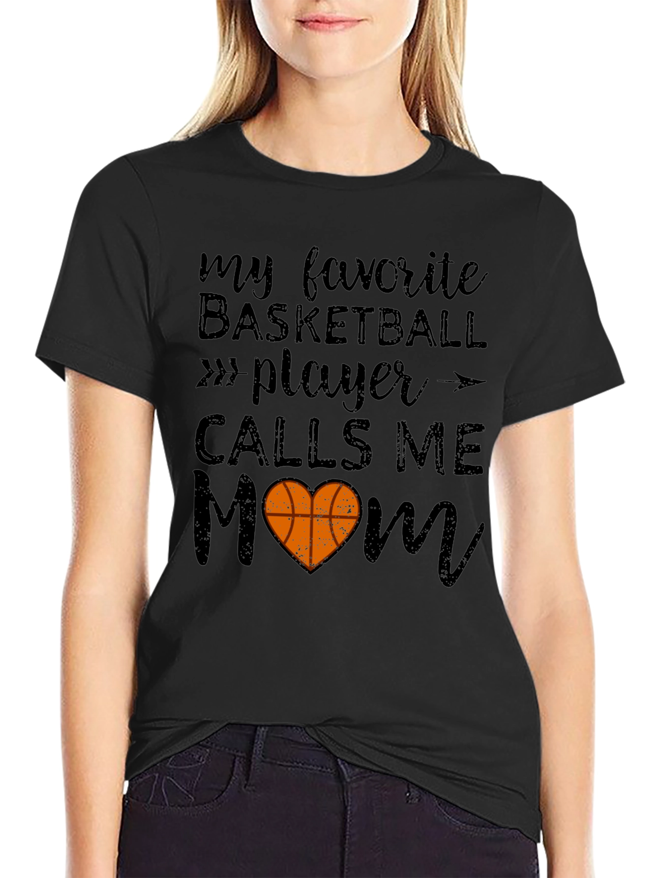 Basketball Mom T-Shirt - My Favorite Player Calls Me Mom