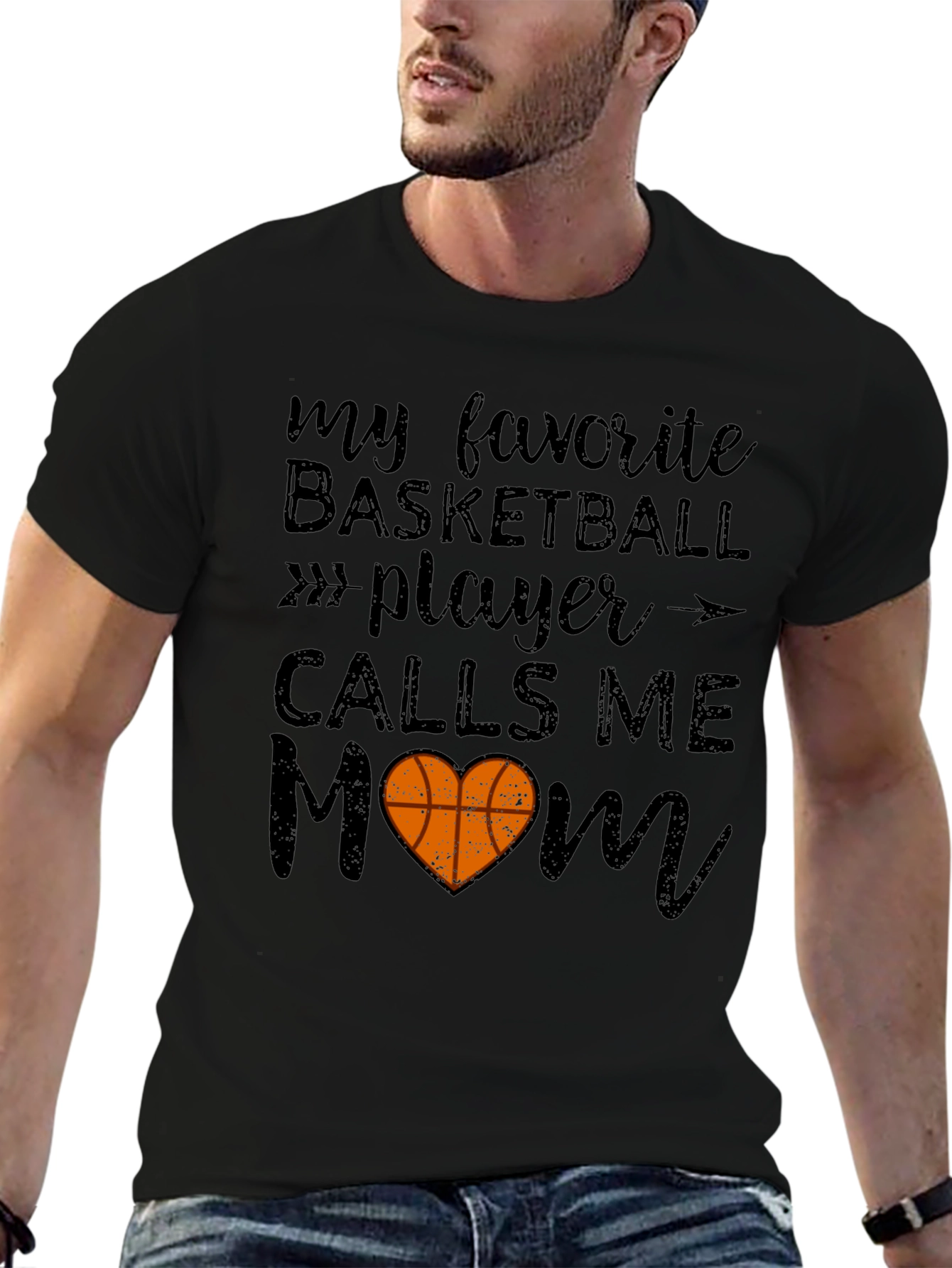 Basketball Mom T-Shirt - My Favorite Player Calls Me Mom