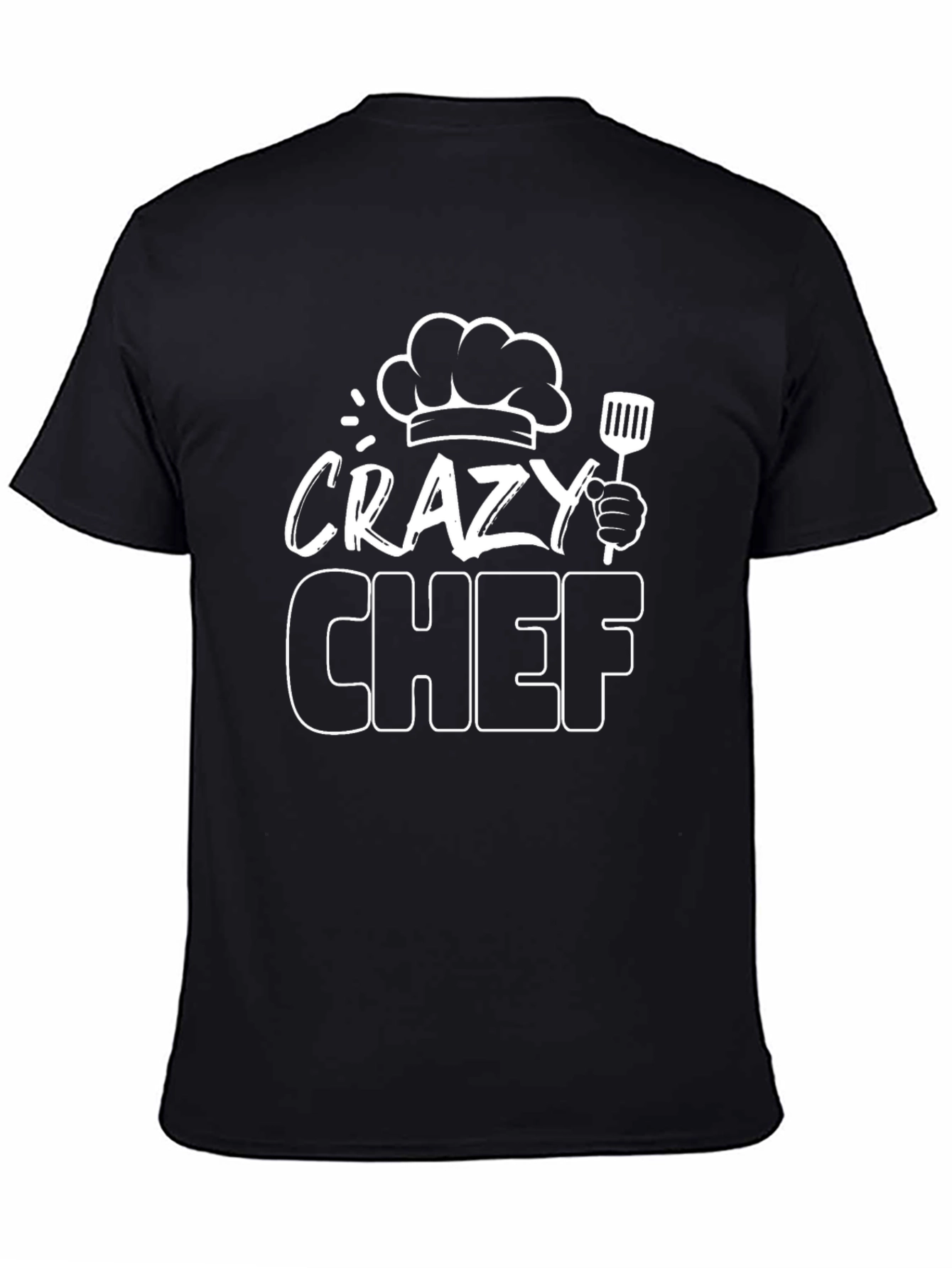 Crazy Chef Black T-Shirt - Funny Culinary Tee