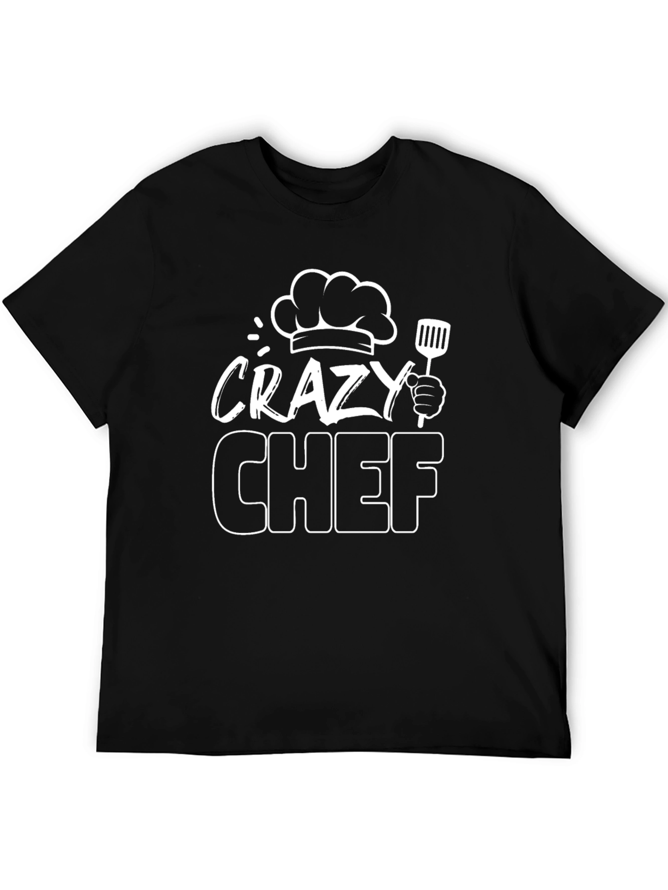 Crazy Chef Black T-Shirt - Funny Culinary Tee