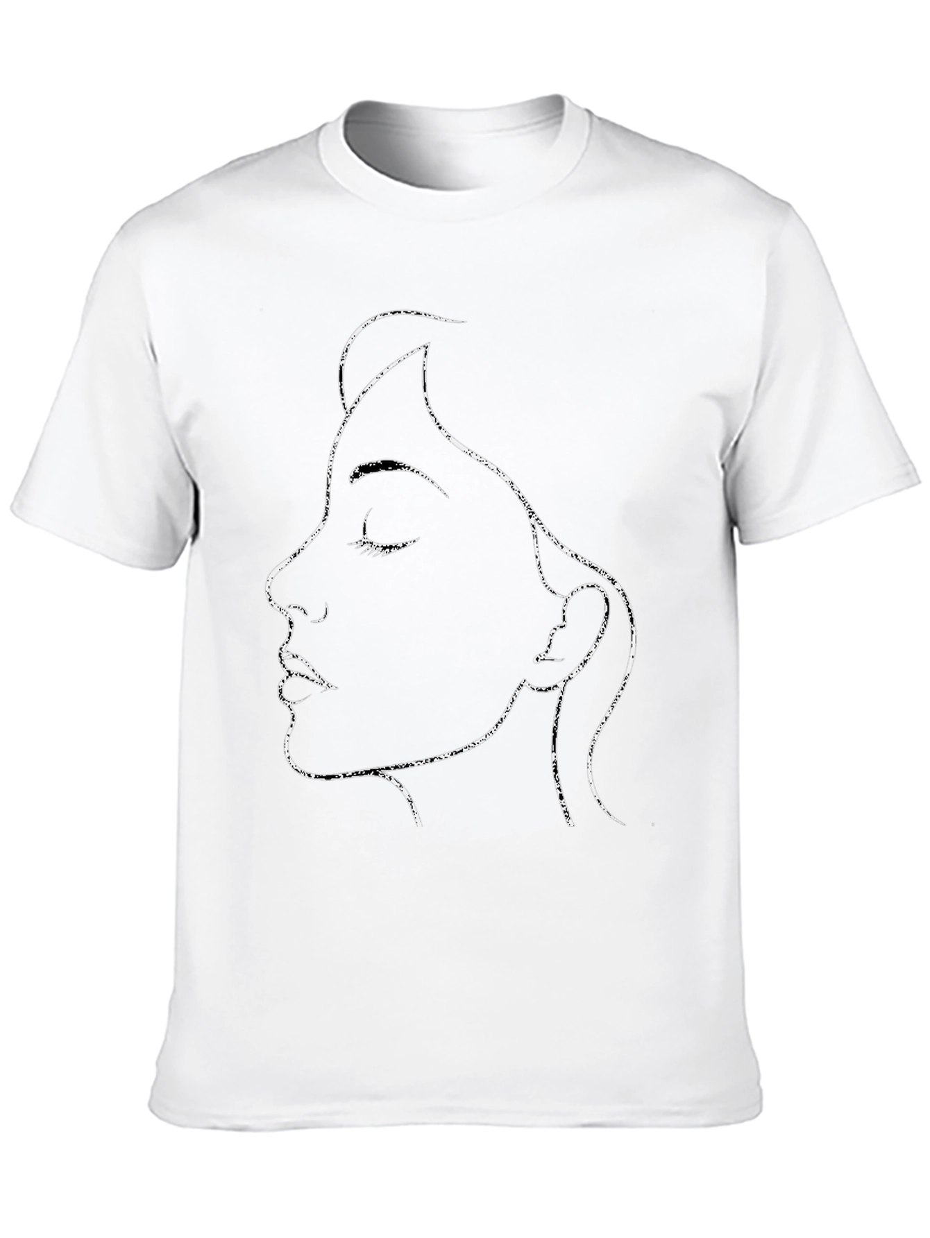Womans Profile Line Art Graphic T-Shirt