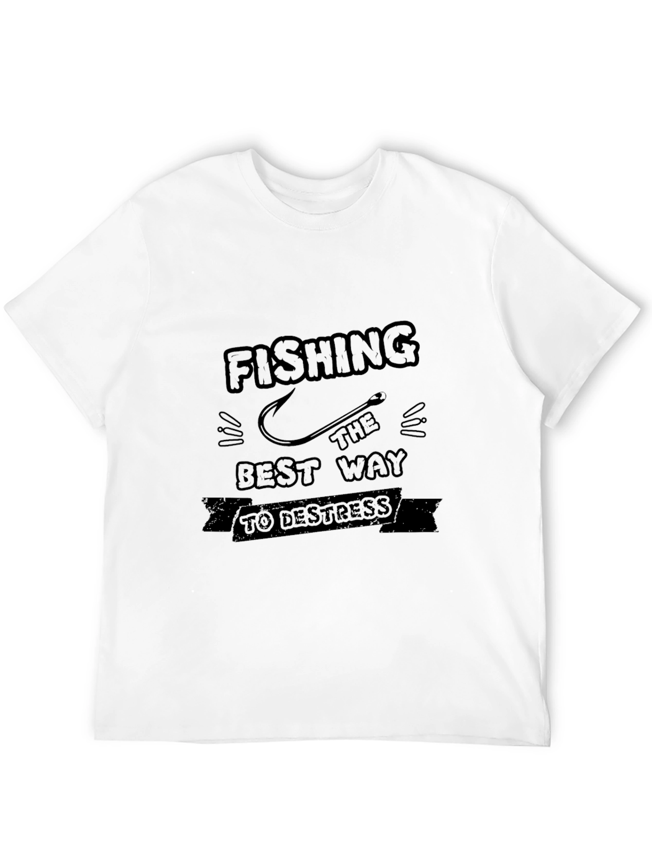 Fishing Best Way to Destress Graphic Tee