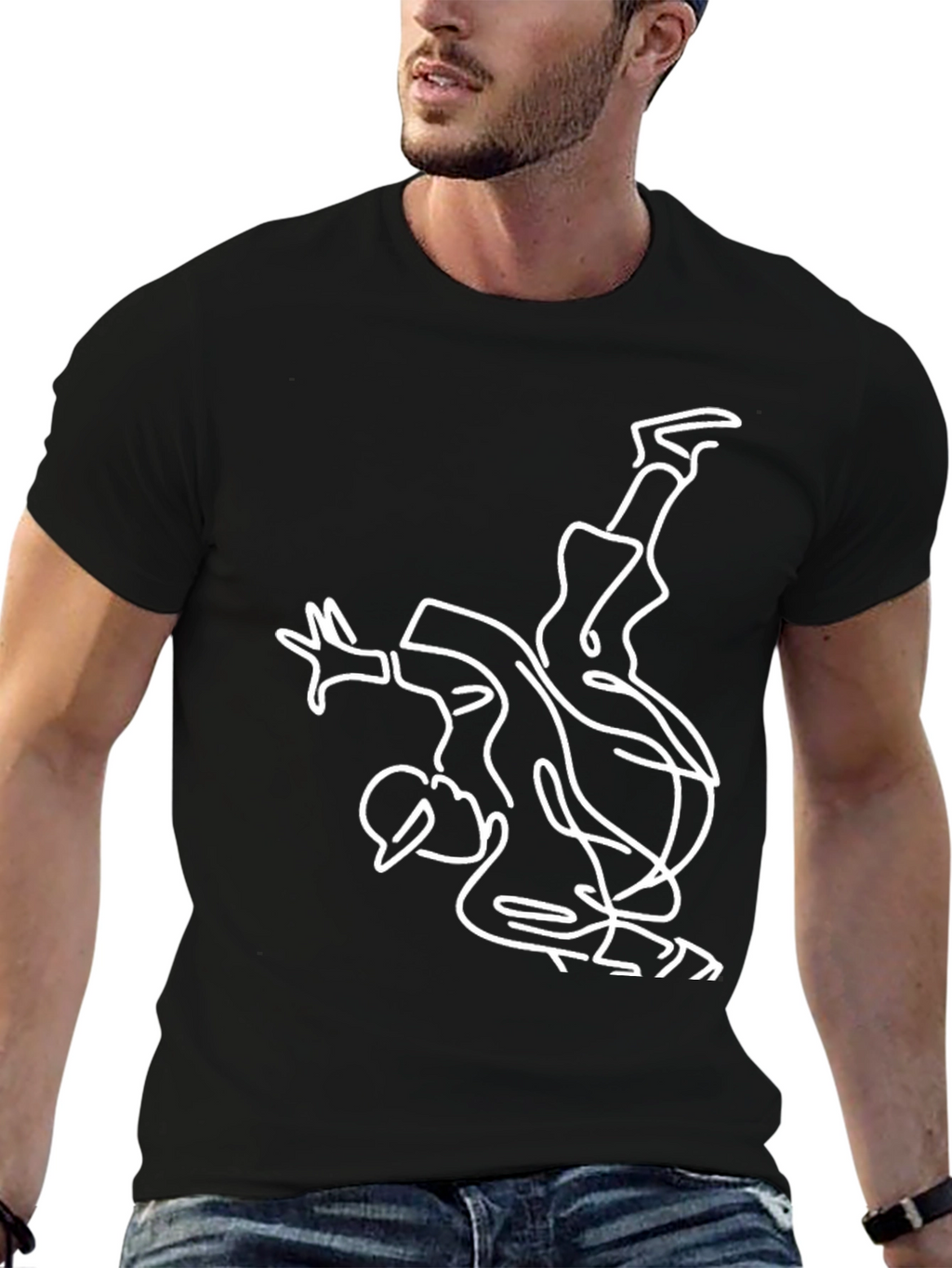Modern Breakdance T-Shirt - Black Graphic Tee