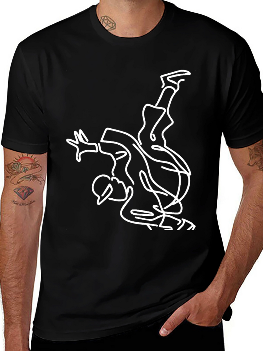Modern Breakdance T-Shirt - Black Graphic Tee