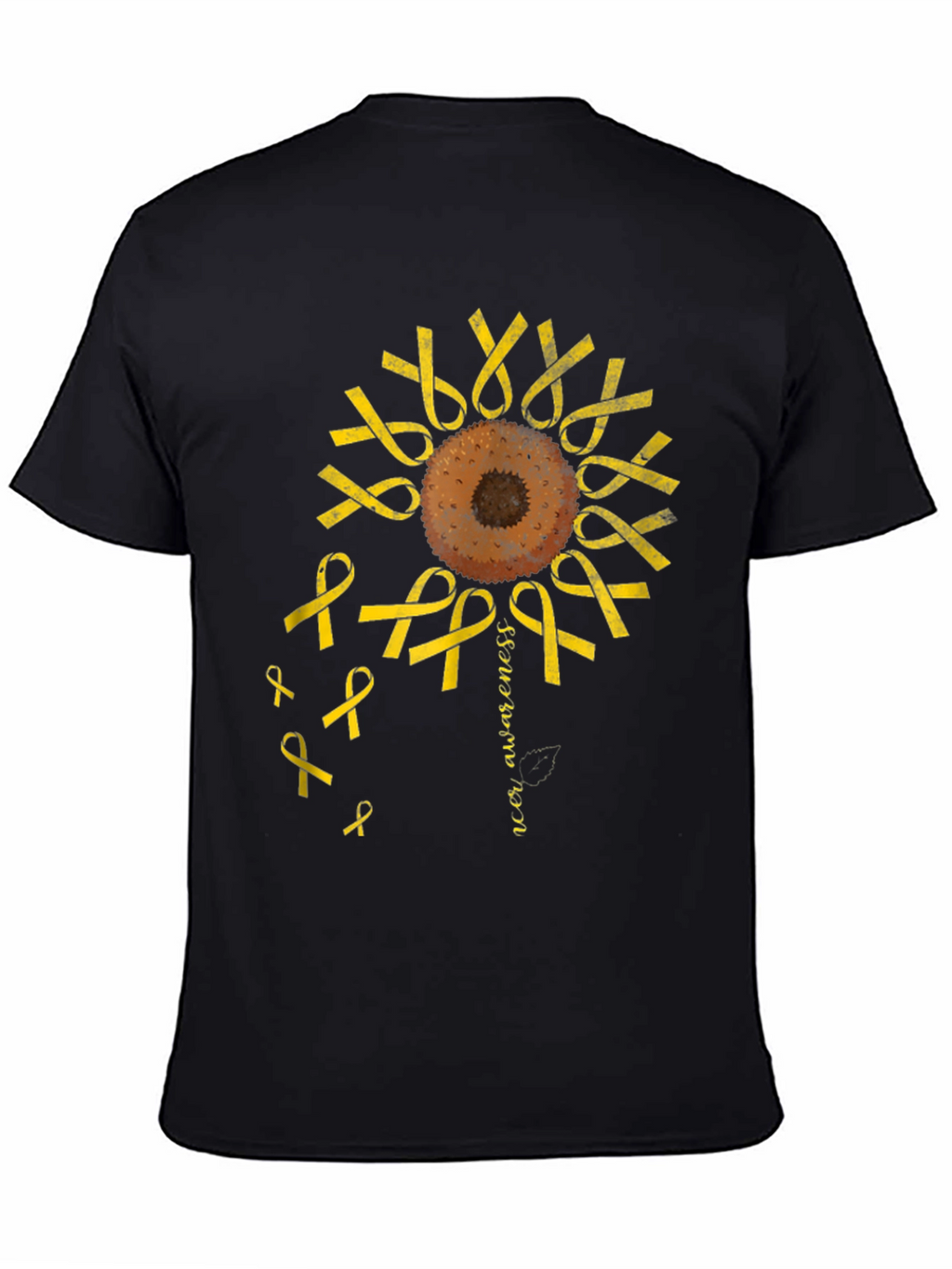 Cancer Awareness Sunflower Ribbon T-Shirt