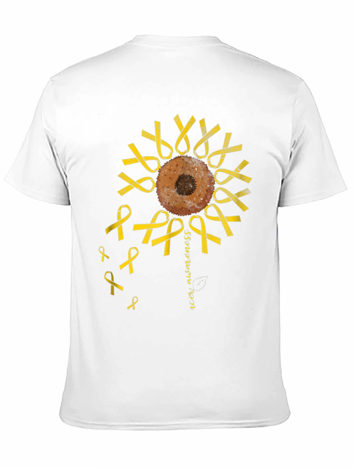 Cancer Awareness Sunflower Ribbon T-Shirt