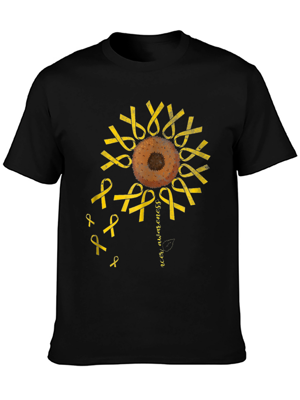 Cancer Awareness Sunflower Ribbon T-Shirt