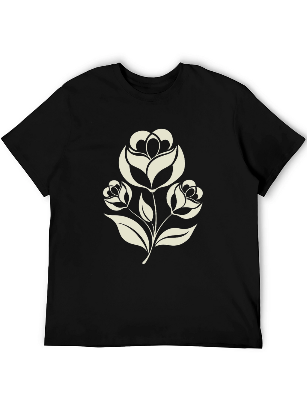Floral Graphic Tee - Black