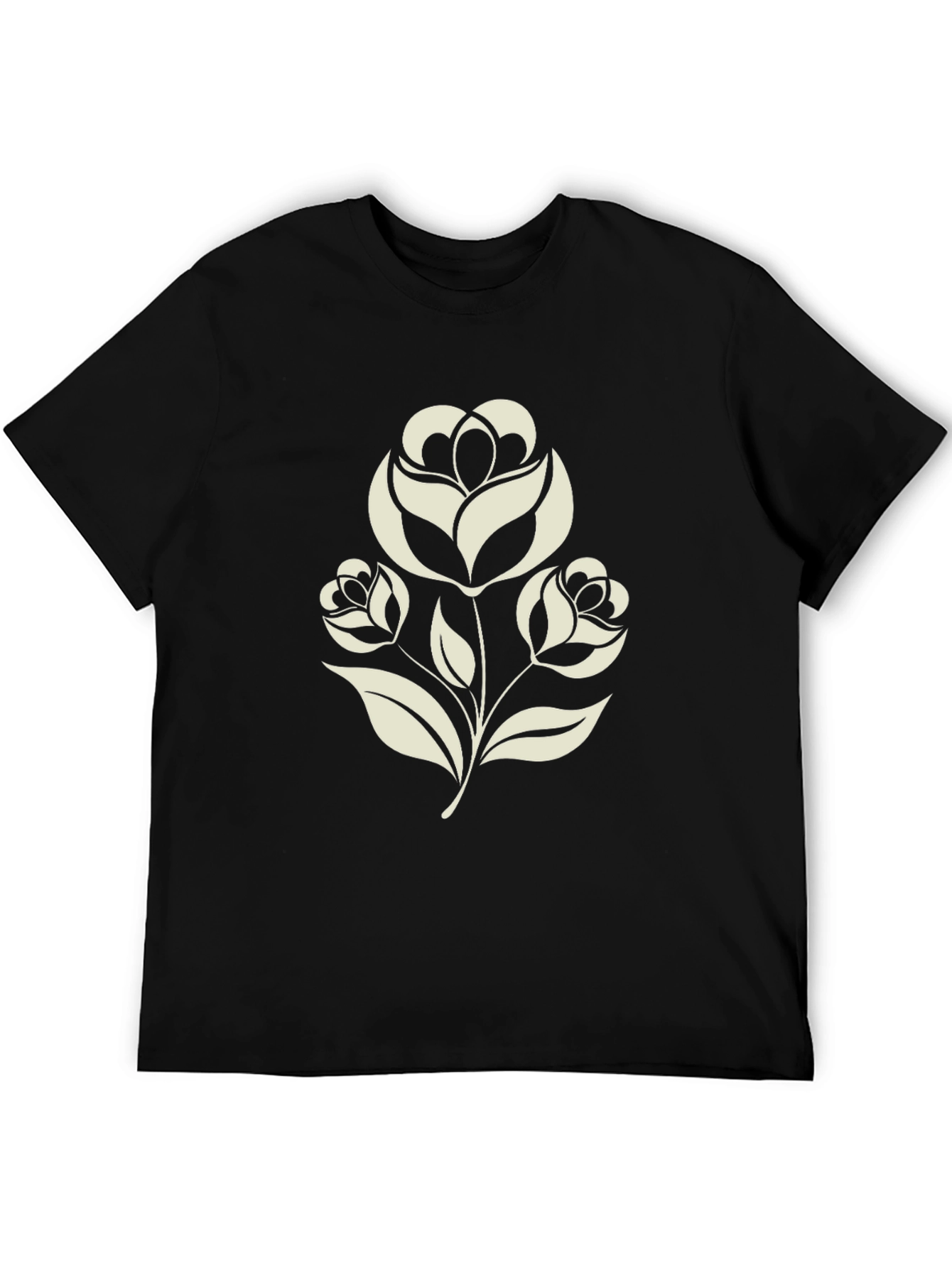 Floral Graphic Tee - Black