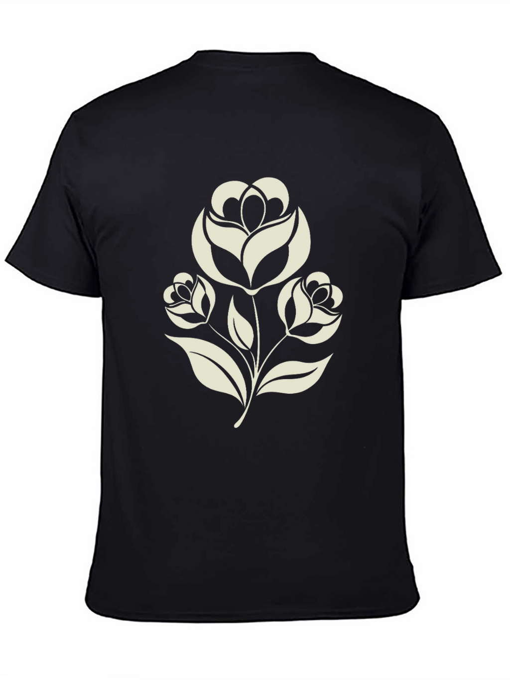 Floral Graphic Tee - Black