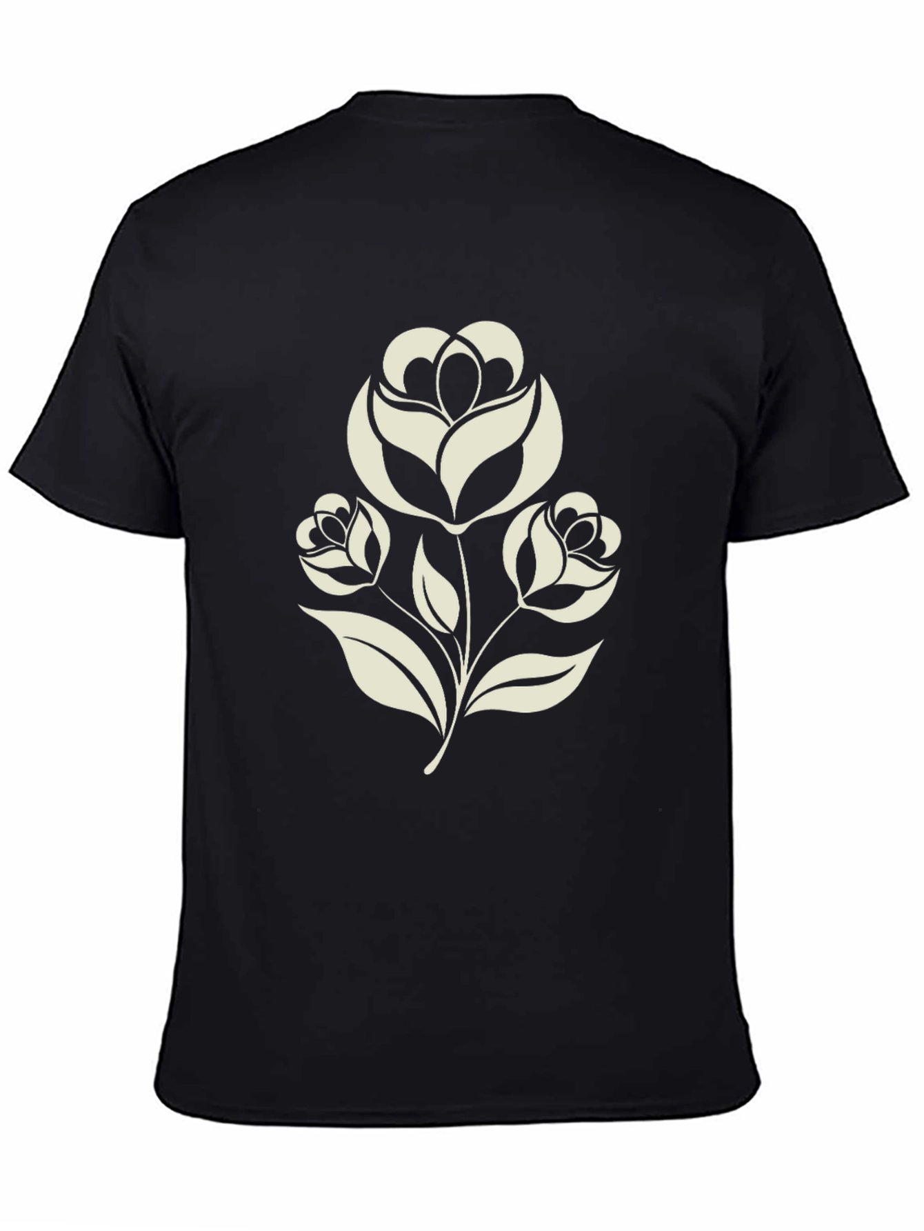 Floral Graphic Tee - Black