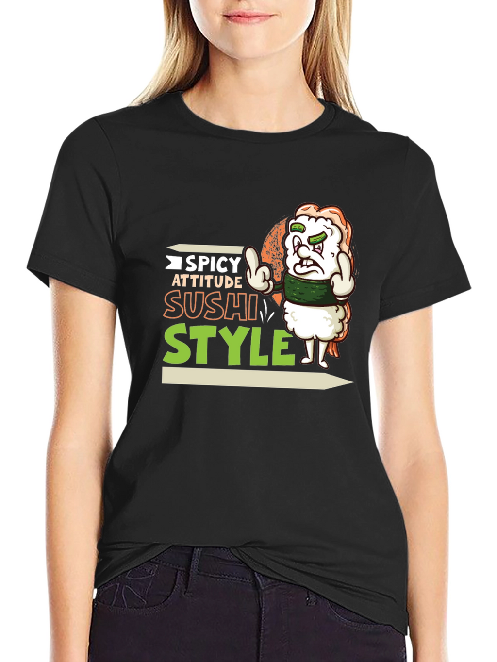 Spicy Attitude Sushi Style Graphic Tee