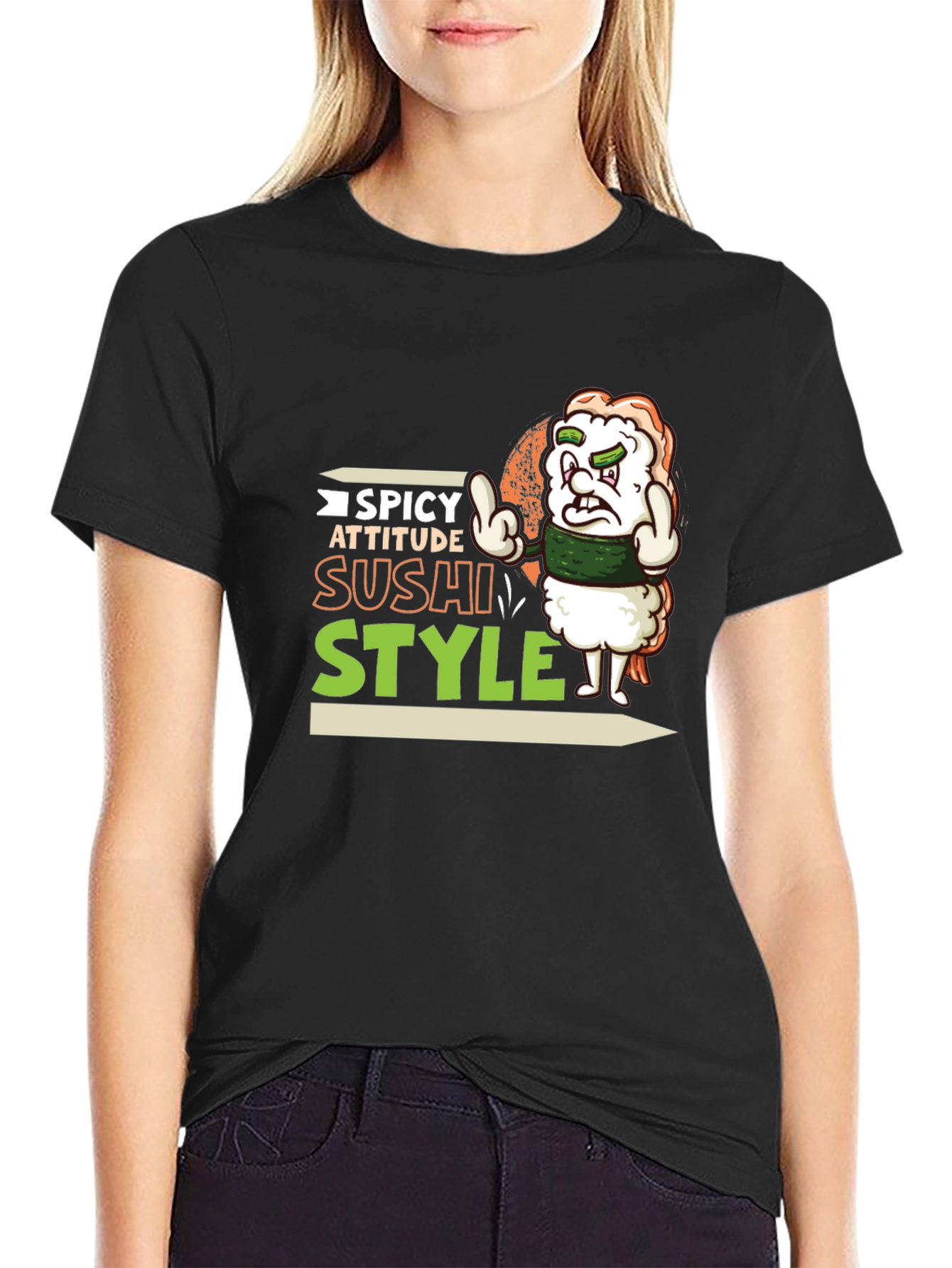 Spicy Attitude Sushi Style Graphic Tee