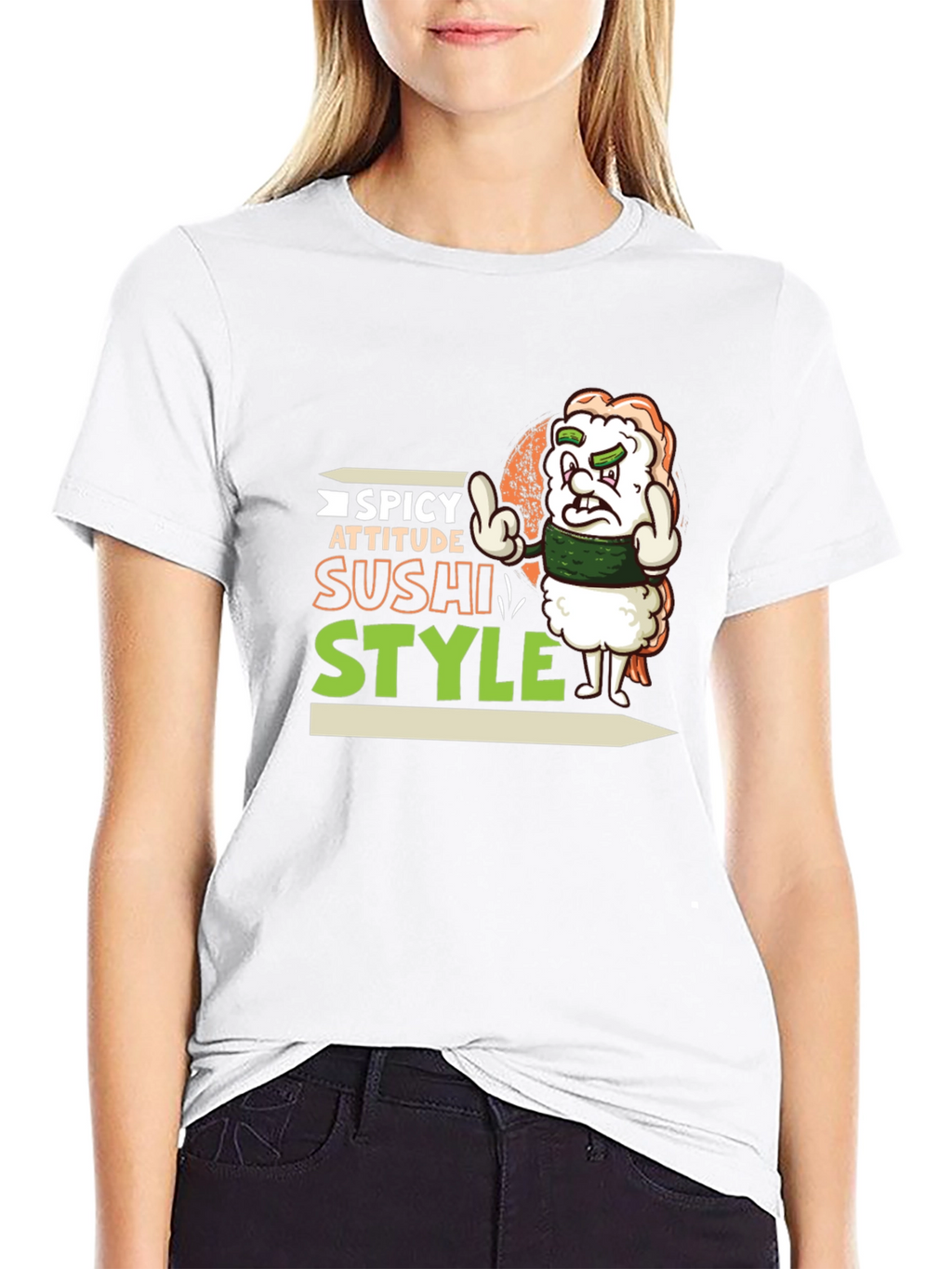 Spicy Attitude Sushi Style Graphic Tee