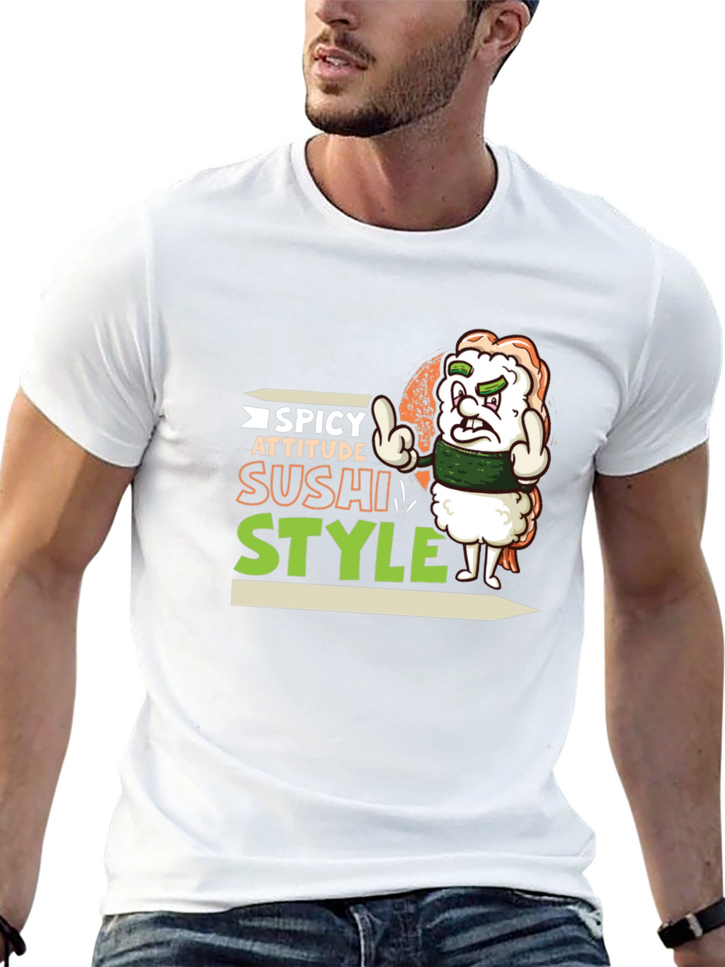 Spicy Attitude Sushi Style Graphic Tee