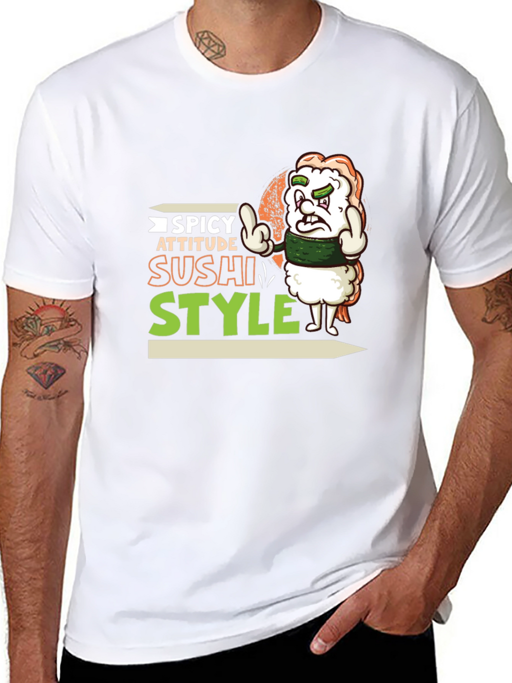 Spicy Attitude Sushi Style Graphic Tee