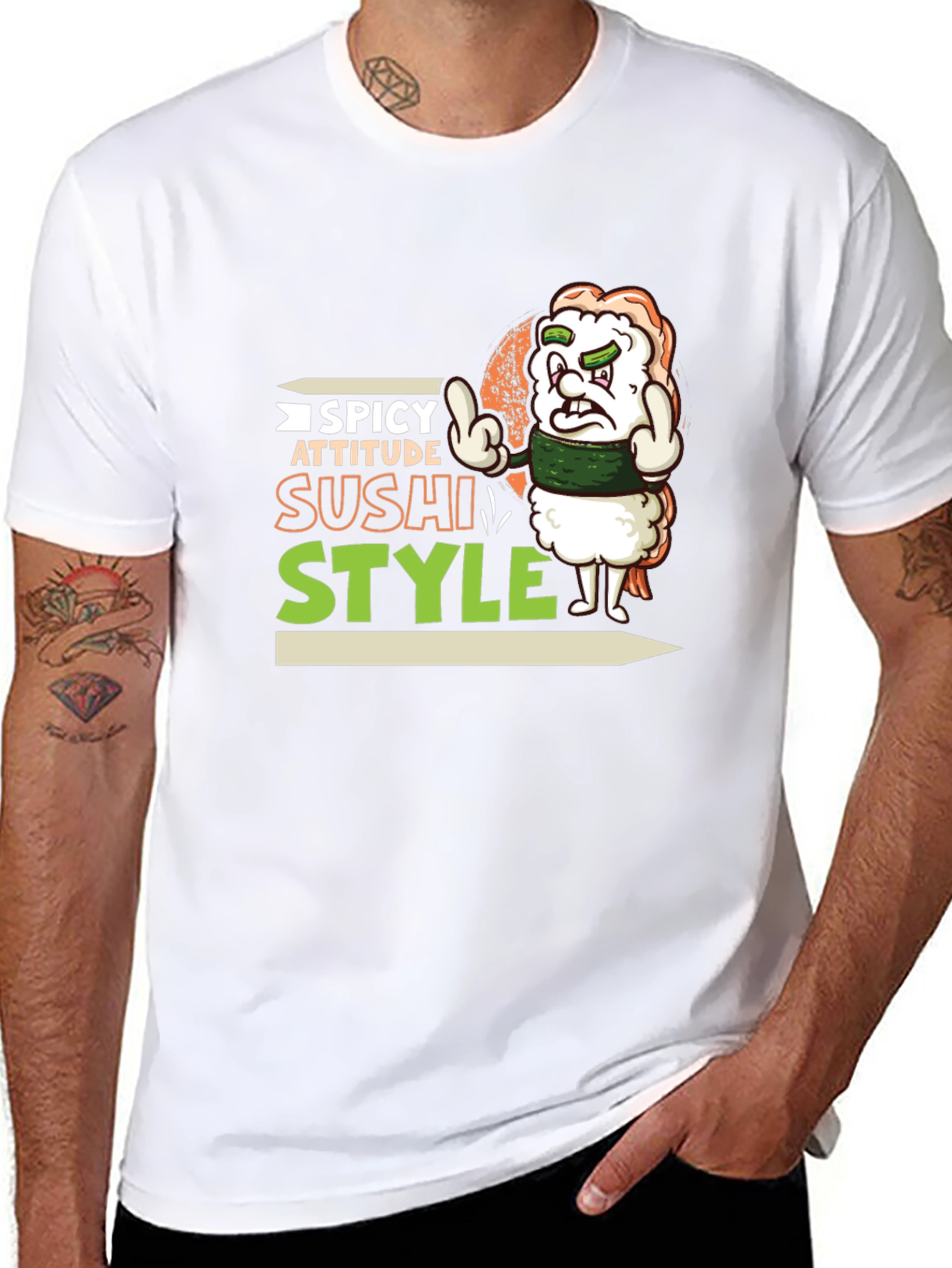Spicy Attitude Sushi Style Graphic Tee