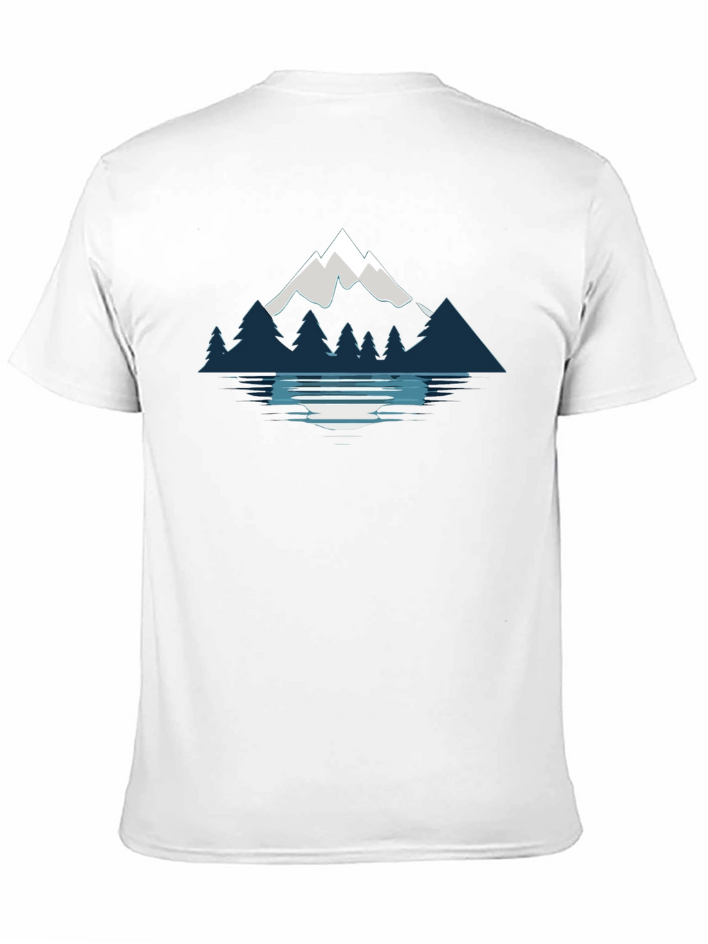 Mountain & Lake Graphic Black T-Shirt