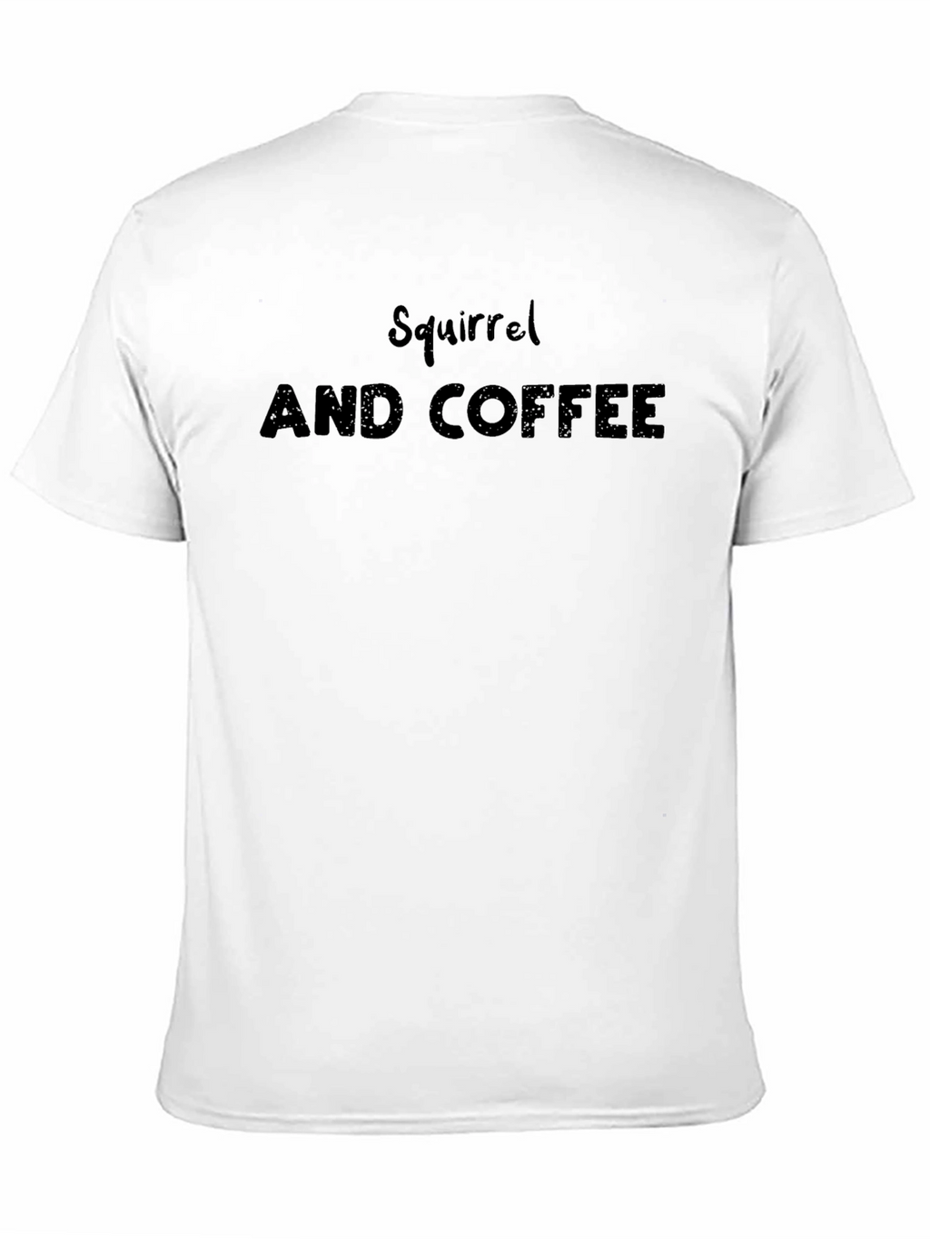 Squirrel and Coffee Black Graphic Tee