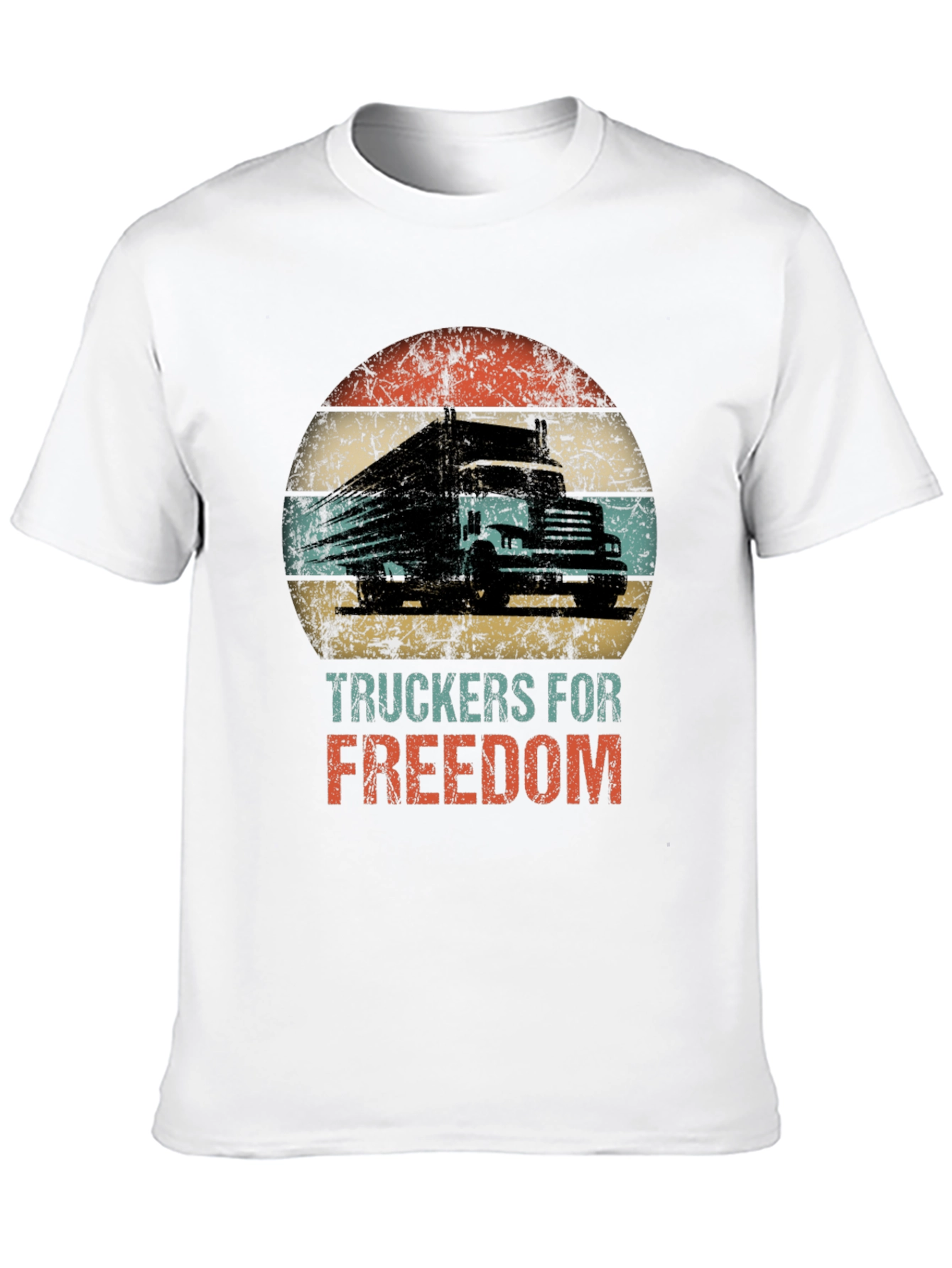 Truckers for Freedom Graphic Tee - Black Cotton