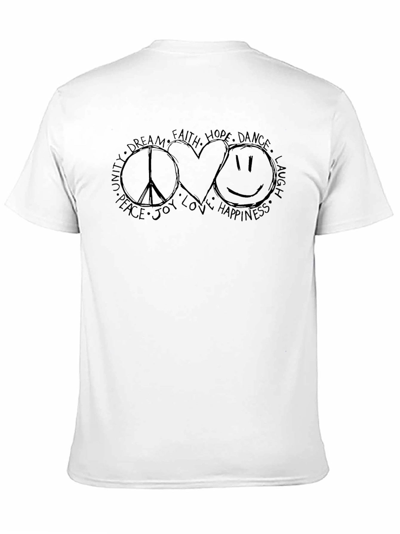 Peace Love Happiness Graphic T-Shirt