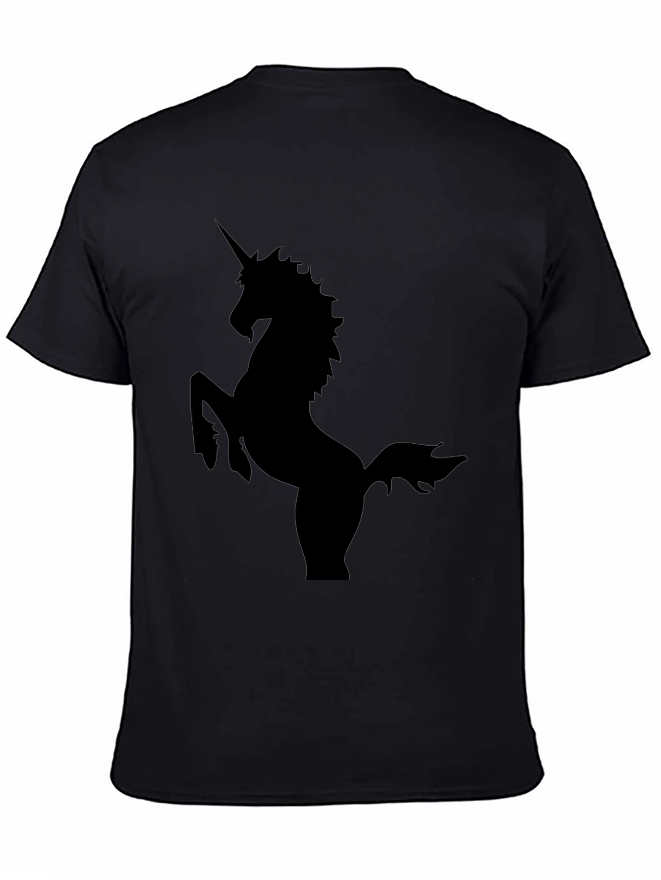 Unicorn Silhouette Black Tee - Stylish Graphic Print