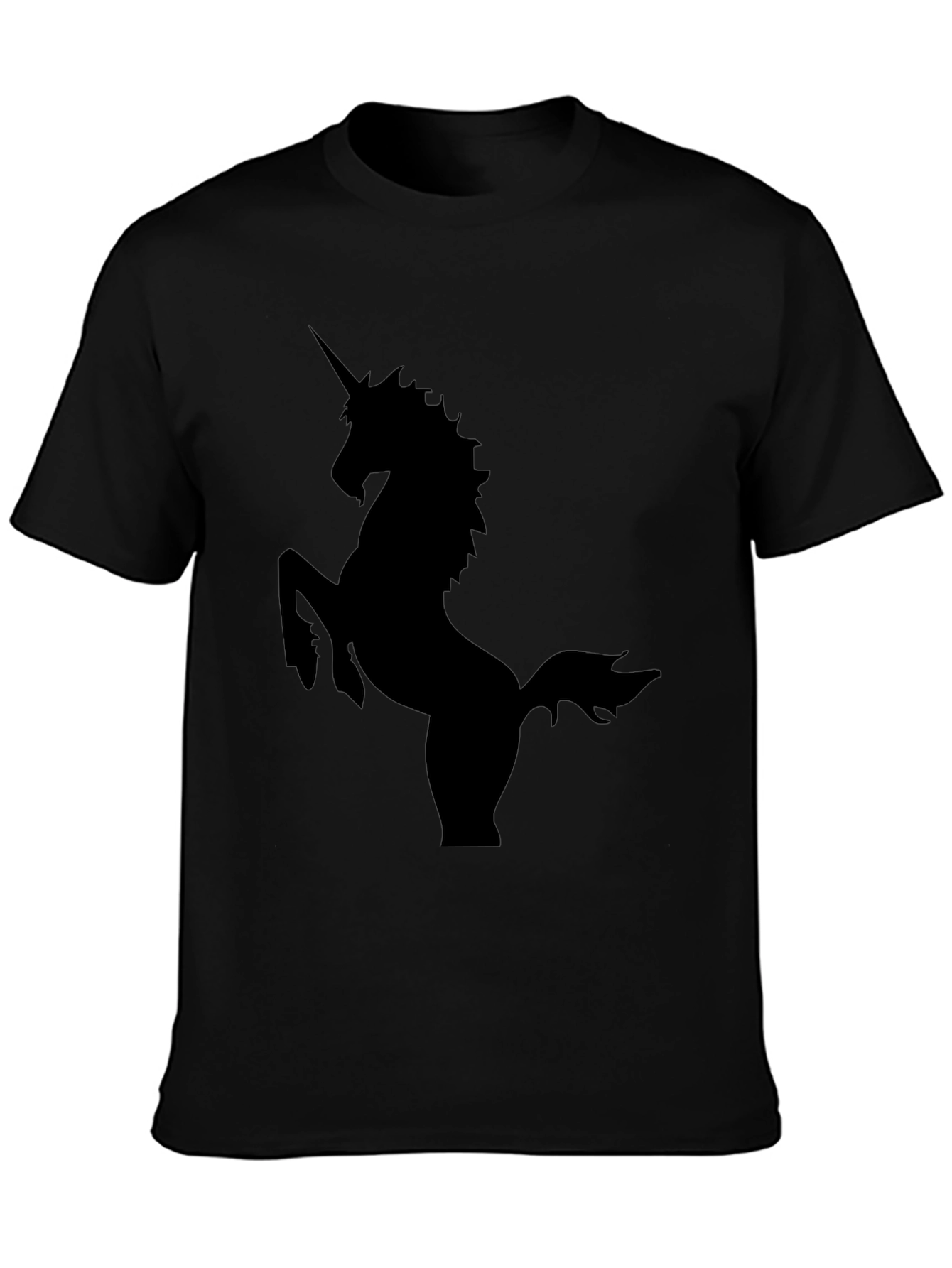 Unicorn Silhouette Black Tee - Stylish Graphic Print